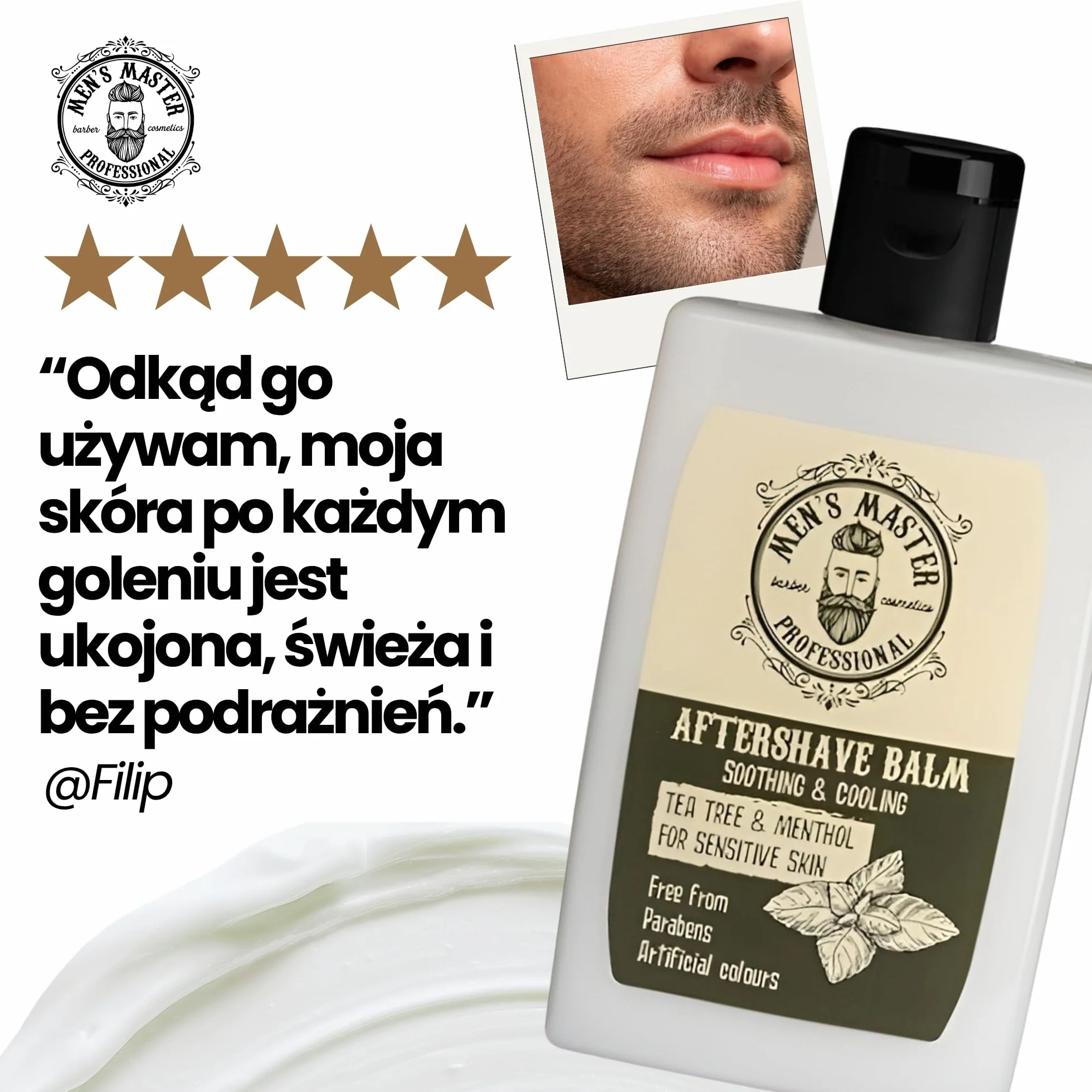 Master Balsam po goleniu z zieloną herbatą i mentolem 120 ML dla mężczyzn
