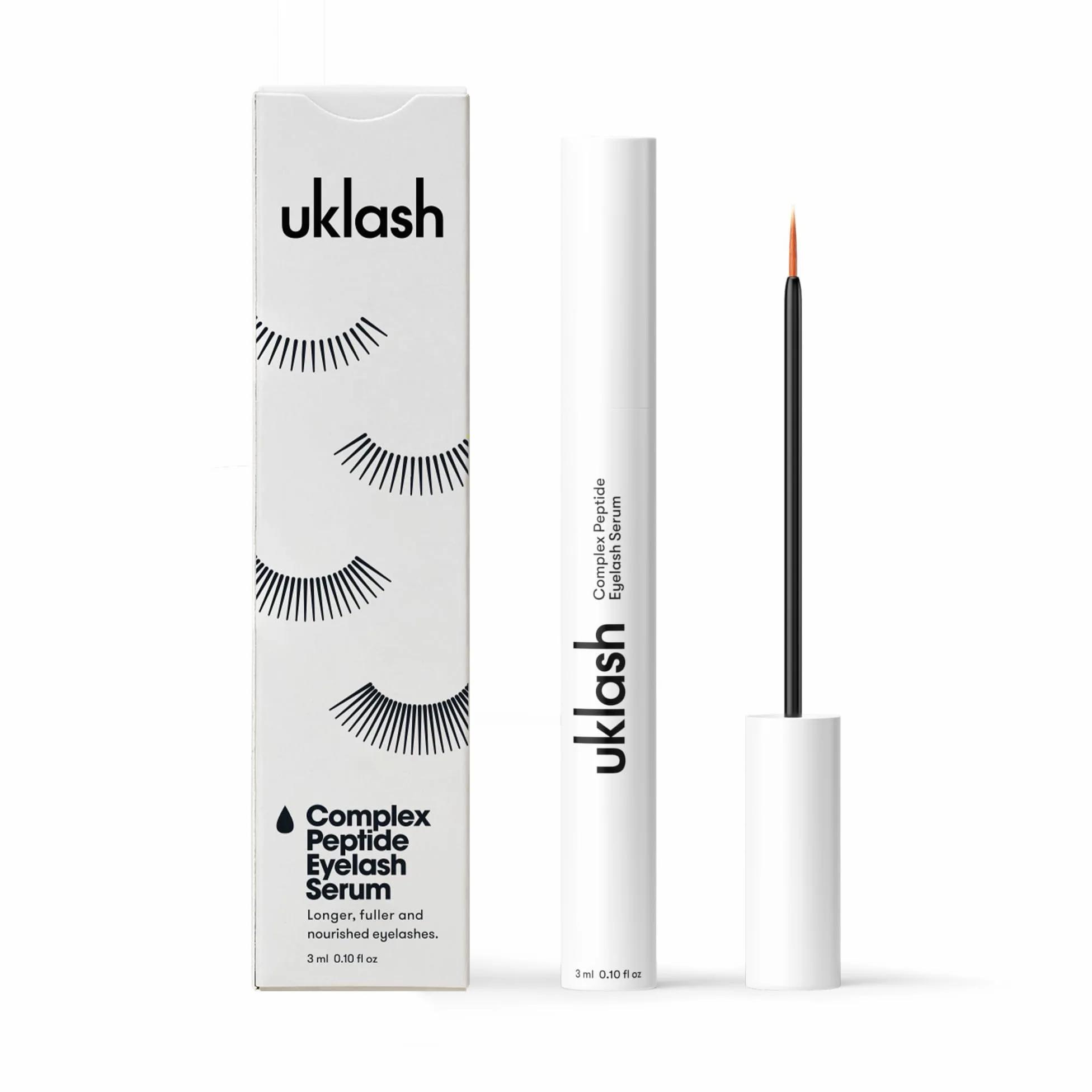 UKLASH Serum do rzęs – nr 1 oceniane serum do rzęs na dłuższe, mocniejsze rzęsy, wolne od okrucieństwa, bez prostaglandyn i parabenów, zalecane do wszystkich odcieni skóry