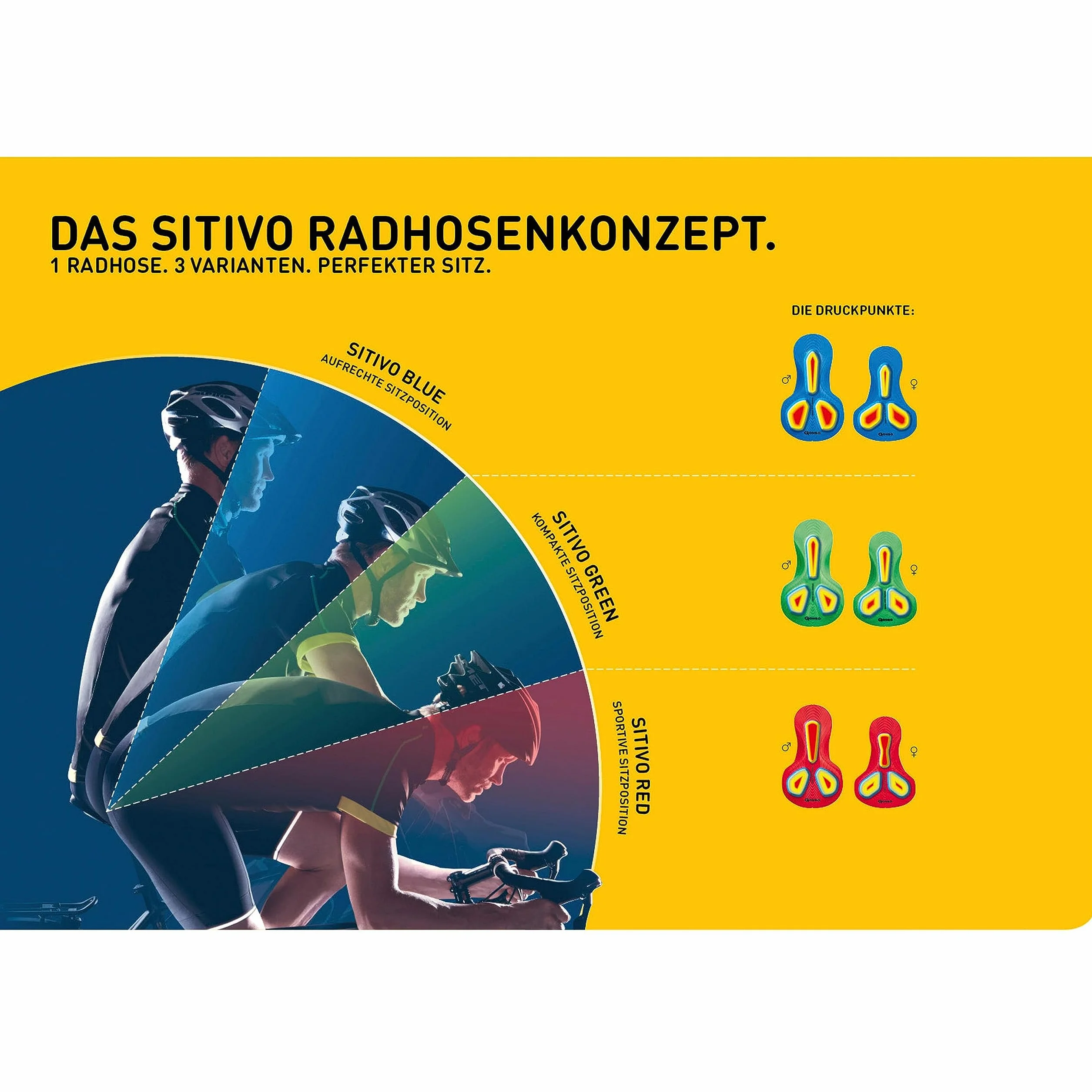 Gonso Sitivo U M, męskie majtki rowerowe, pasują do wszystkich szortów rowerowych, legginsy z wkładką Sitivo Green z wkładką z elementami poron, ściśle przylegające dopasowanie, czarno-zielone,