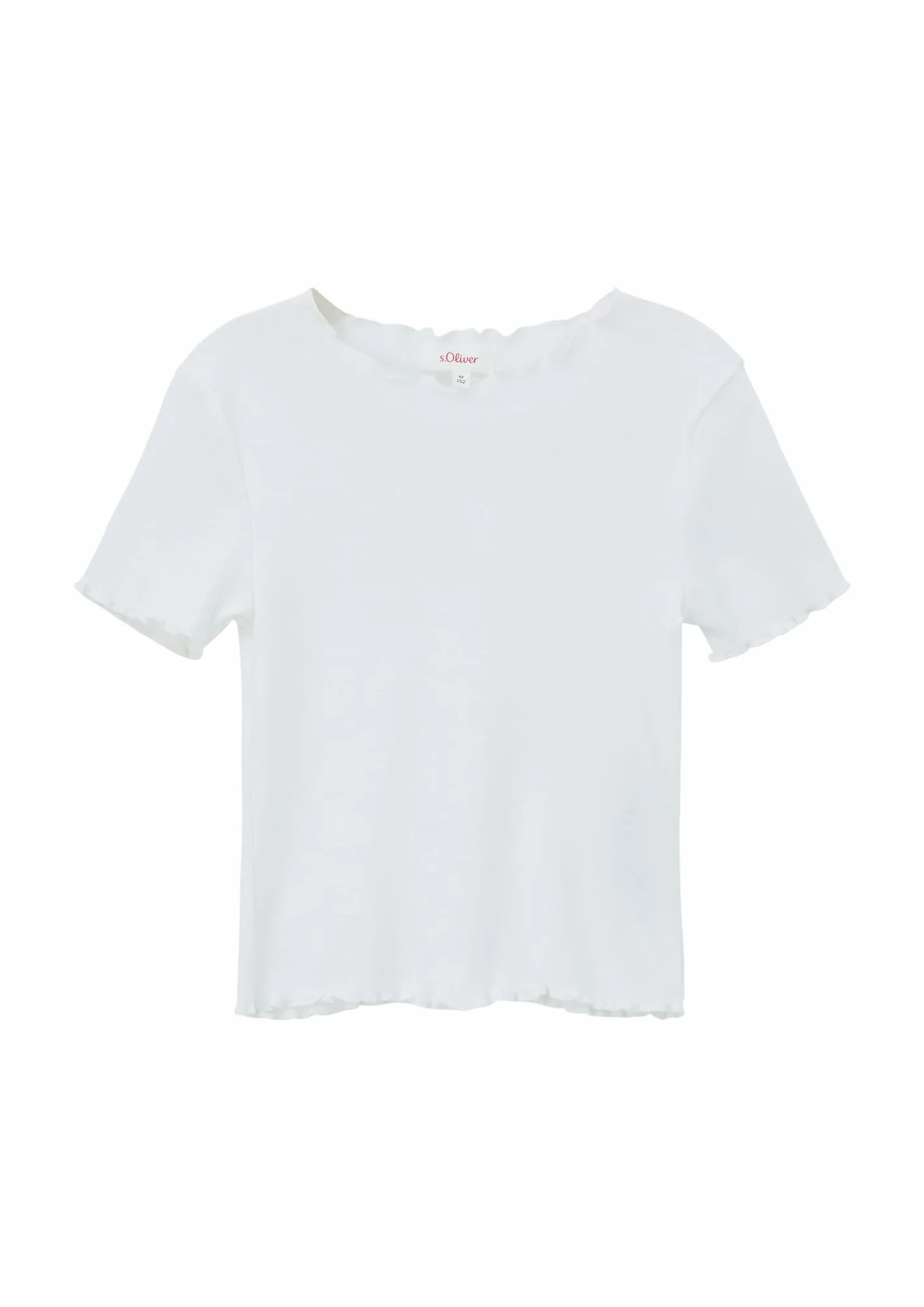 s.Oliver T-shirt z rolowanym obszyciem Dziewczynki 2142485