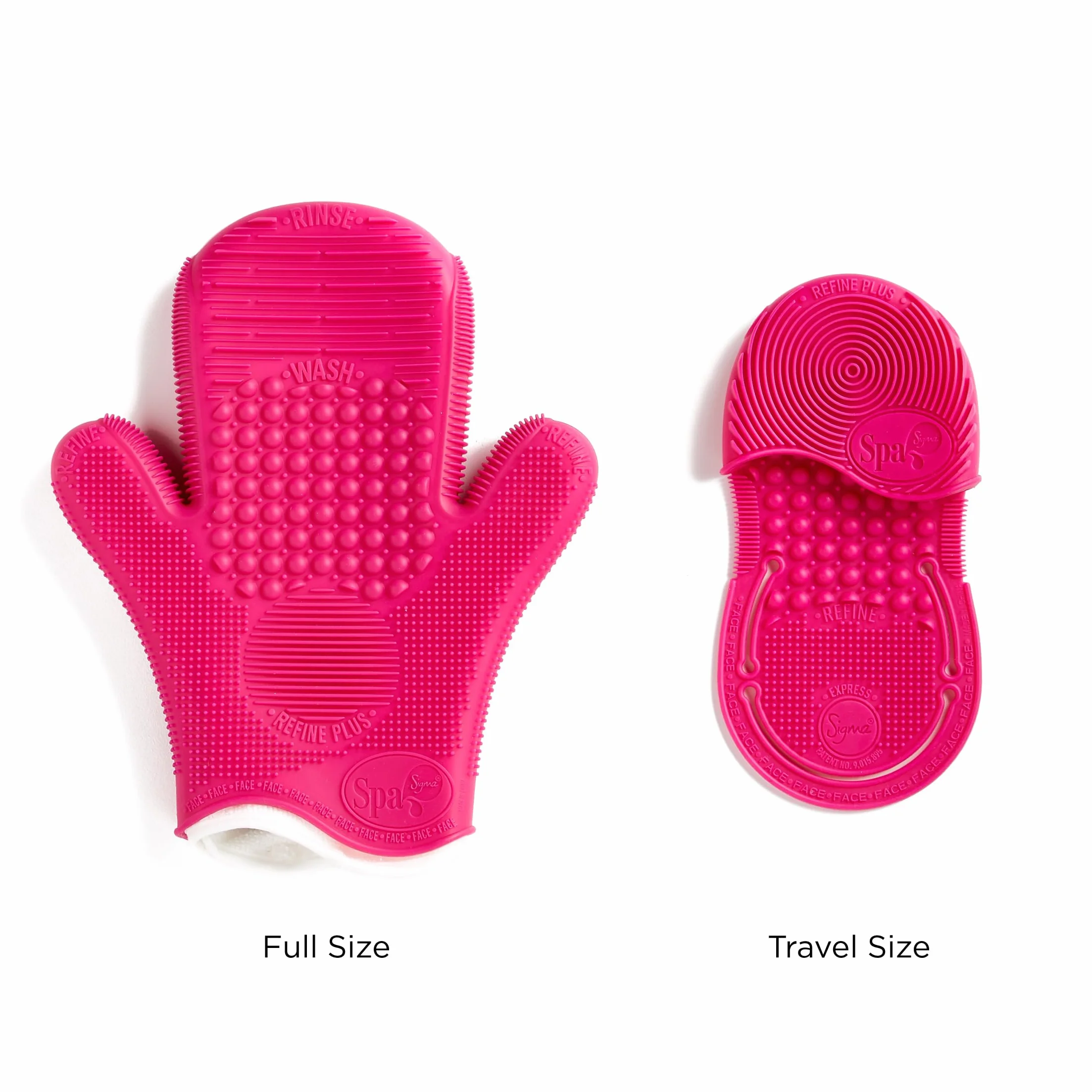 Sigma 2X Sigma Spa Brush Rękawica do czyszczenia pędzli do makijażu, rękawica do czyszczenia pędzli z 7 teksturami, silikonowa mata do czyszczenia pędzli, rękawica do głębokiego czyszczenia i