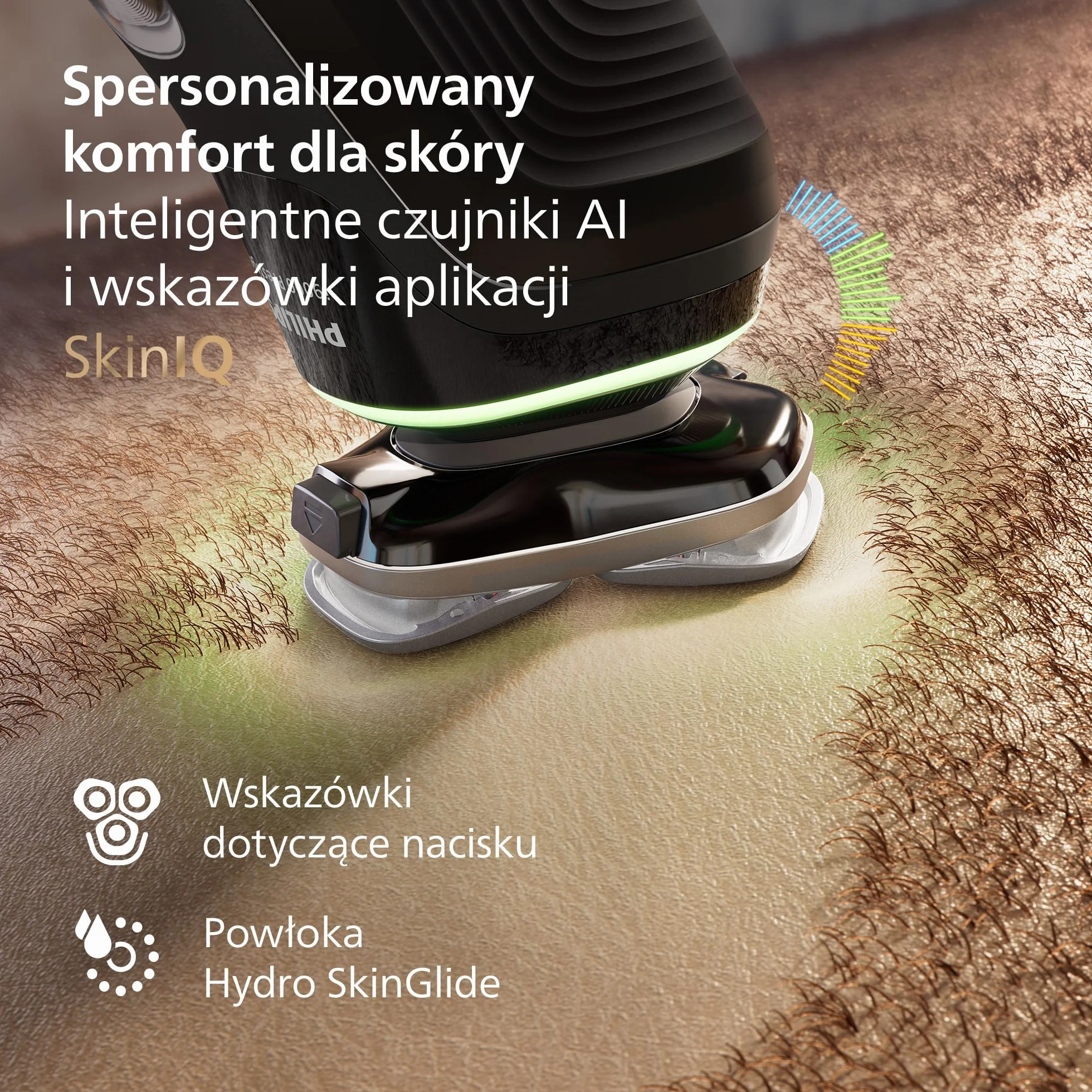 Philips Shaver i9000 Prestige, golarka elektryczna z technologią Skin IQ, System Triple Lift & Cut, SteelPrecision 360º, Model XP9207/30