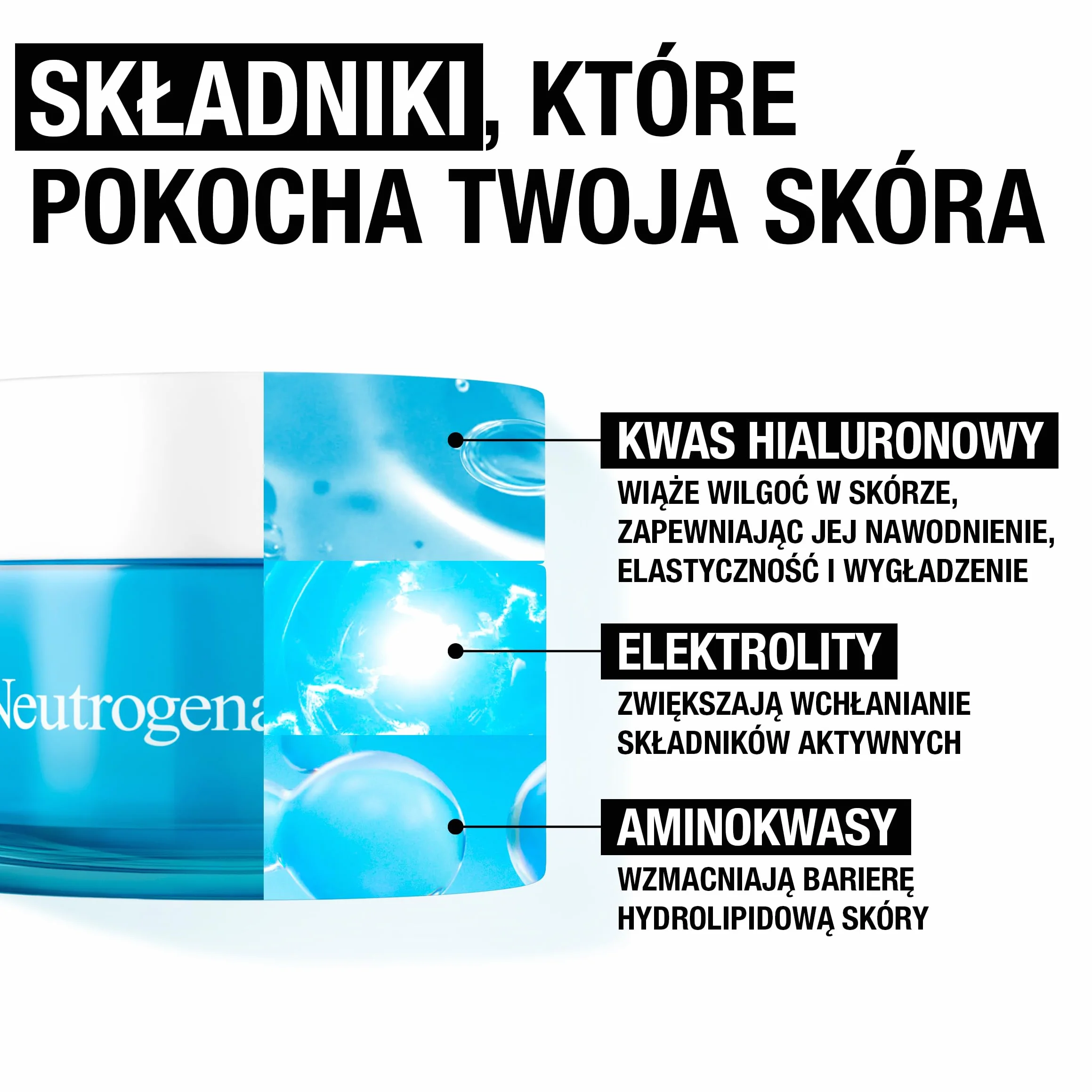 NEUTROGENA® Hydro Boost® Water Gel Nawadniający żel 50ml. Nawadniający żel do cery normalnej i mieszanej, nawilża skórę i wzmacnia jej barierę ochronną. Beztłuszczowa formuła, nie zatyka porów.