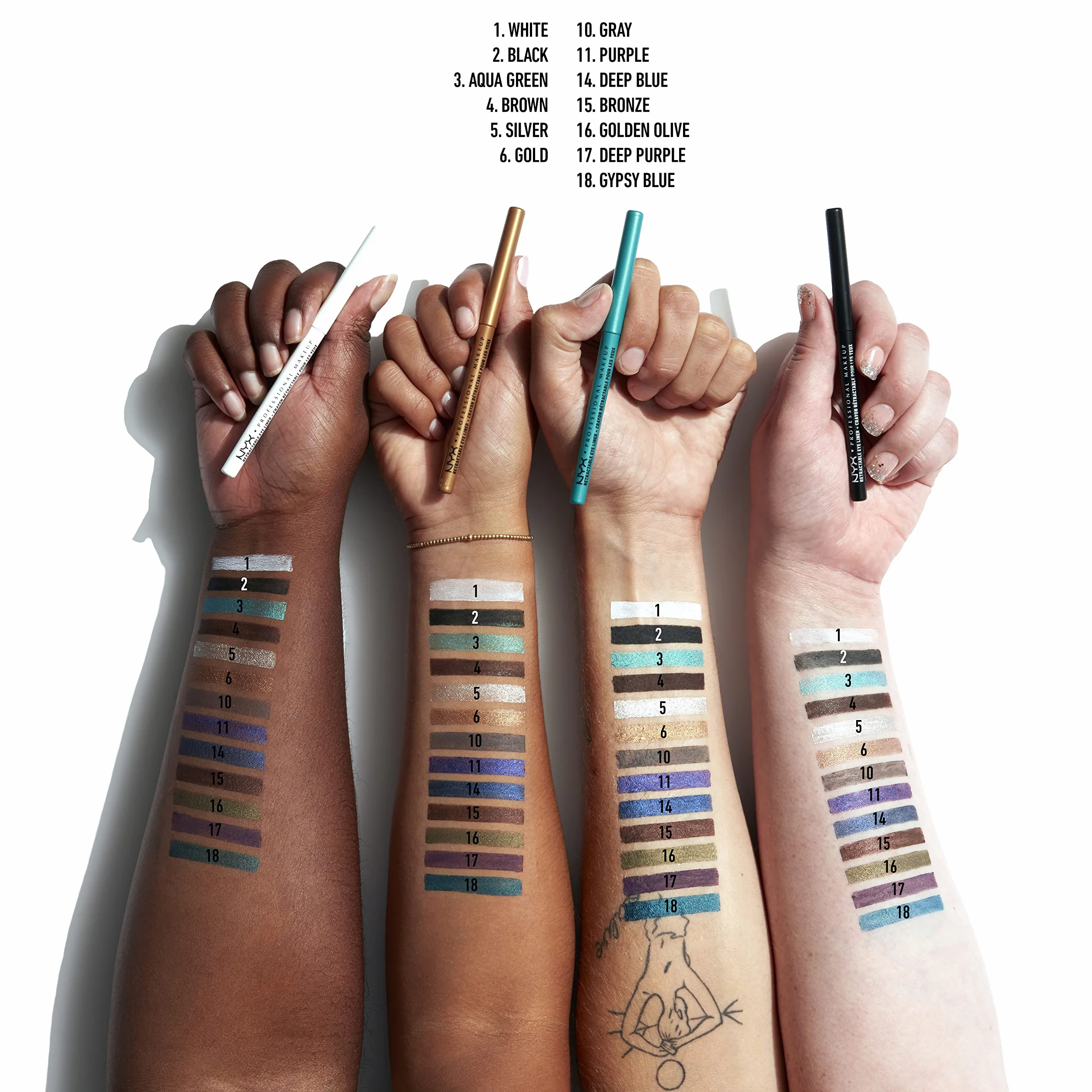 NYX - Gypsy Mechaniczny ołówek do oczu Niebieski - 0,34 g