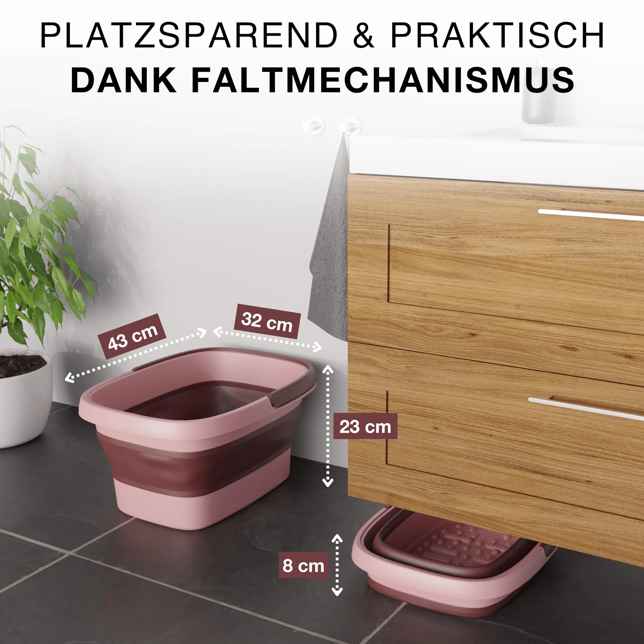 VMbathrooms Oaza stóp różowa z wypustkami do masażu