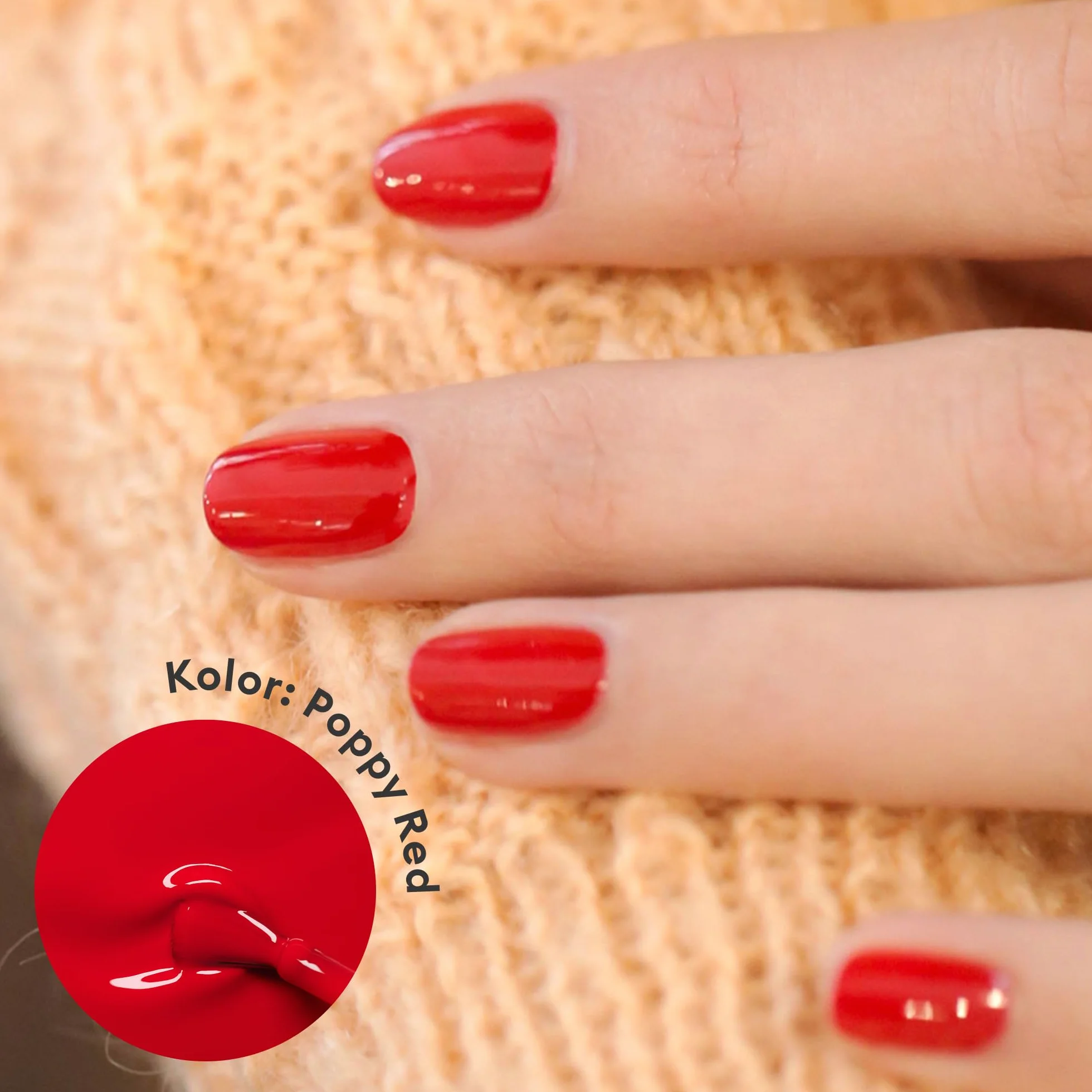 Manucurist System Green (Poppy Red) – profesjonalny zestaw upominkowy do manicure, wegański: 1 preparat do paznokci, 1 lakier bazowy, 1 lakier do paznokci, 1 top płaszcz, krople do suszenia - prezenty