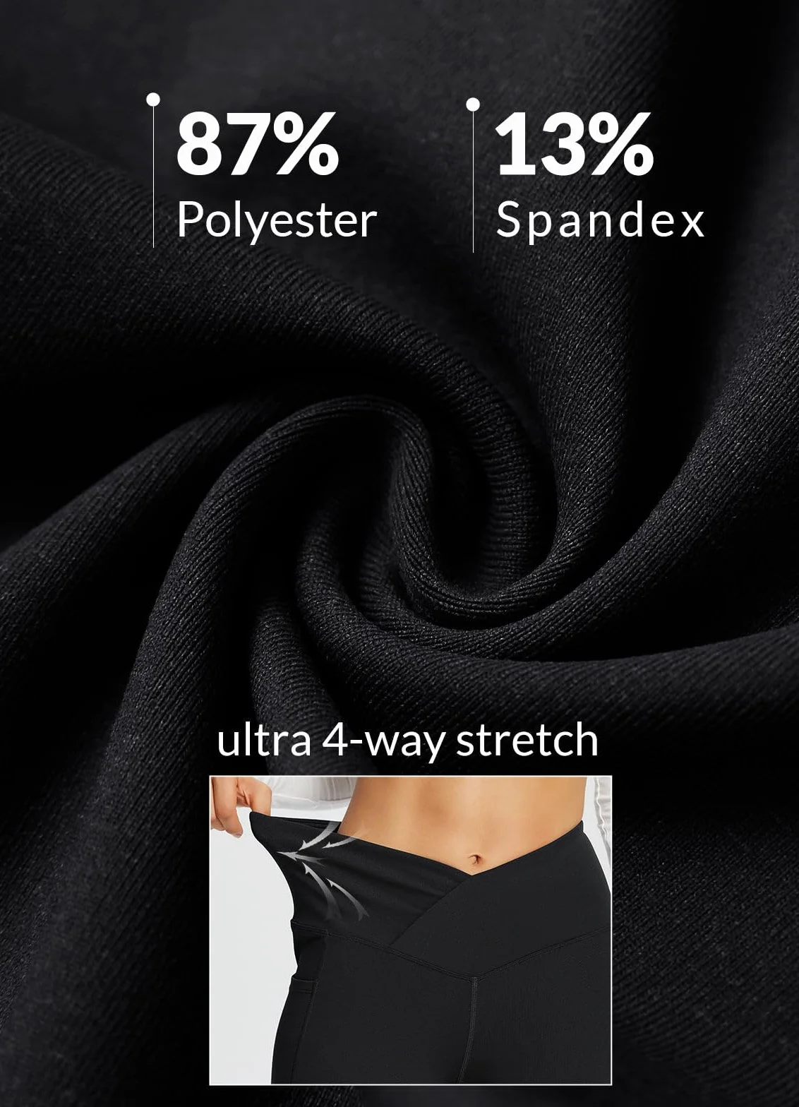 BALEAF Damskie spodnie do jogi z kieszeniami High Waisted Flare legginsy do noszenia na co dzień, do treningu, szerokie nogawki
