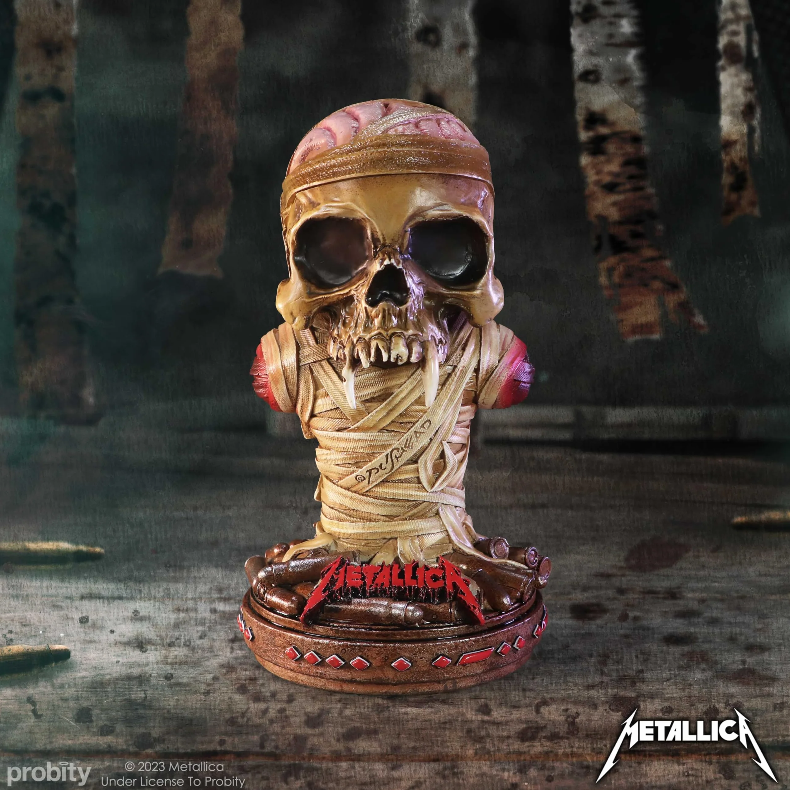 Nemesis Now Metallica One Bust Box, żywica, oficjalnie licencjonowany produkt Metallica, prezent maskotka Metallica, ciężki metalowy przedmiot kolekcjonerski, odlew z najlepszej żywicy, fachowo