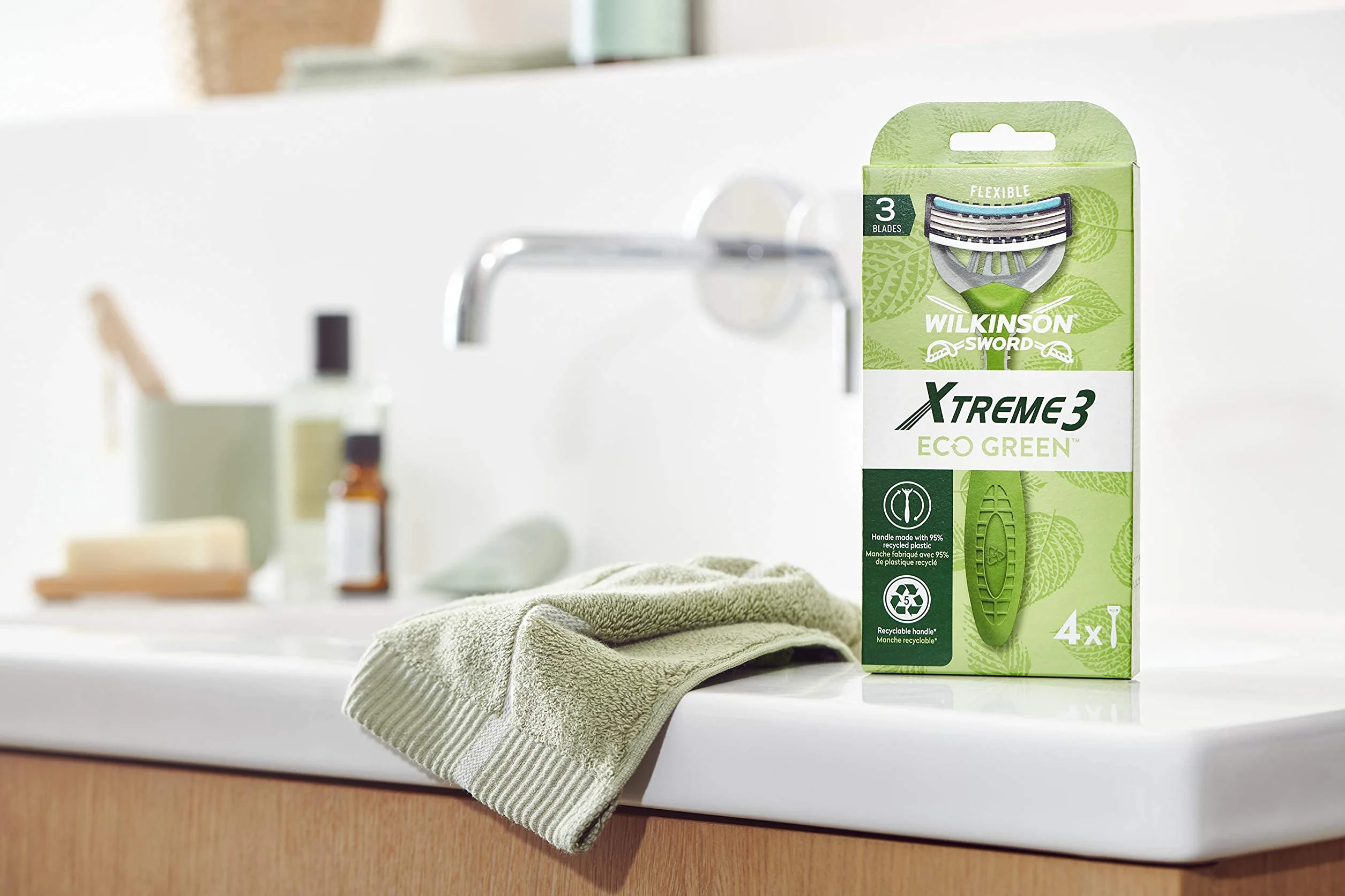 WILKINSON DESECHABLES MASCULINAS XTREME 3 ECO GREEN 4 UDS