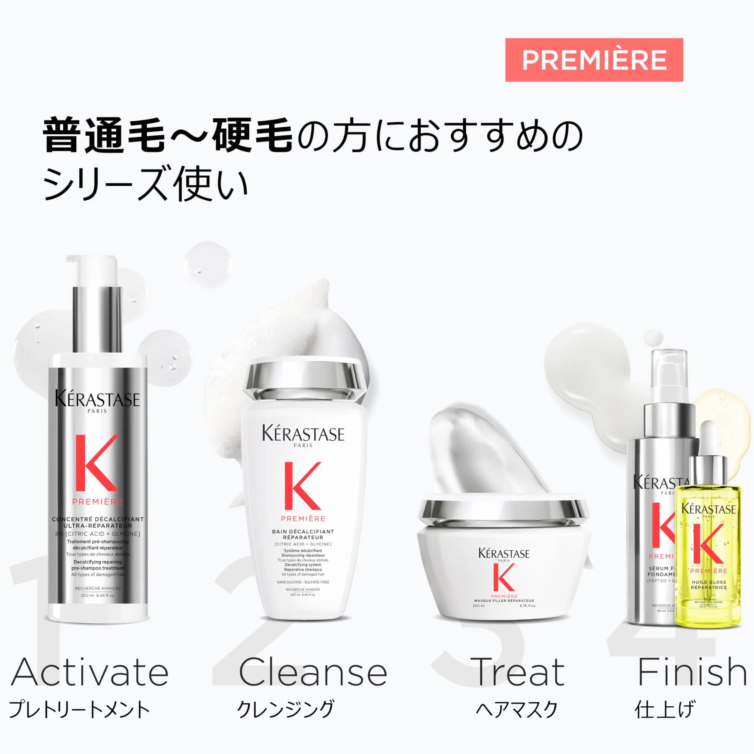 Kérastase Première serum do włosów przeciw łamaniu się włosów i puszeniu się, z peptydami i glicyną, serum do włosów z dodatkiem peptydów i glicyny, serum do włosów z funkcją Sérum Filler, 90 ml