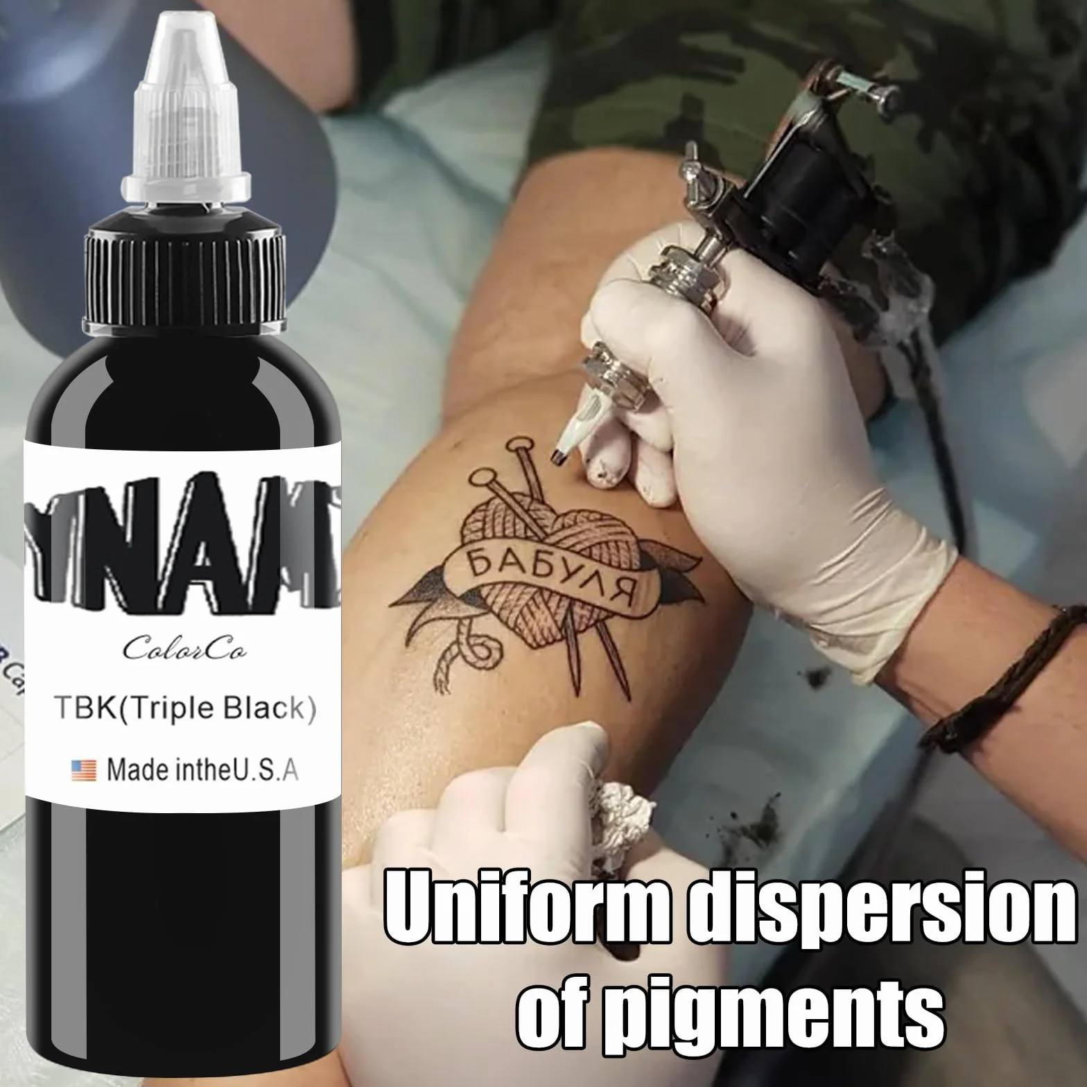 UMIKAkitchen 2 butelki czystego czarnego tuszu – tusz do tatuażu, tusz do tatuażu True Black do ludzkich tatuaży lub skóry eksperymentalnej (30 ml)