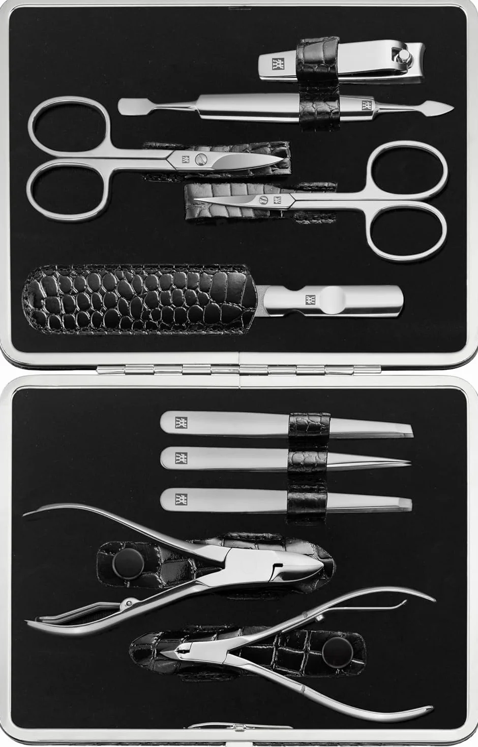ZWILLING Zestaw do manicure 10 części, polerowana stal nierdzewna, czarny