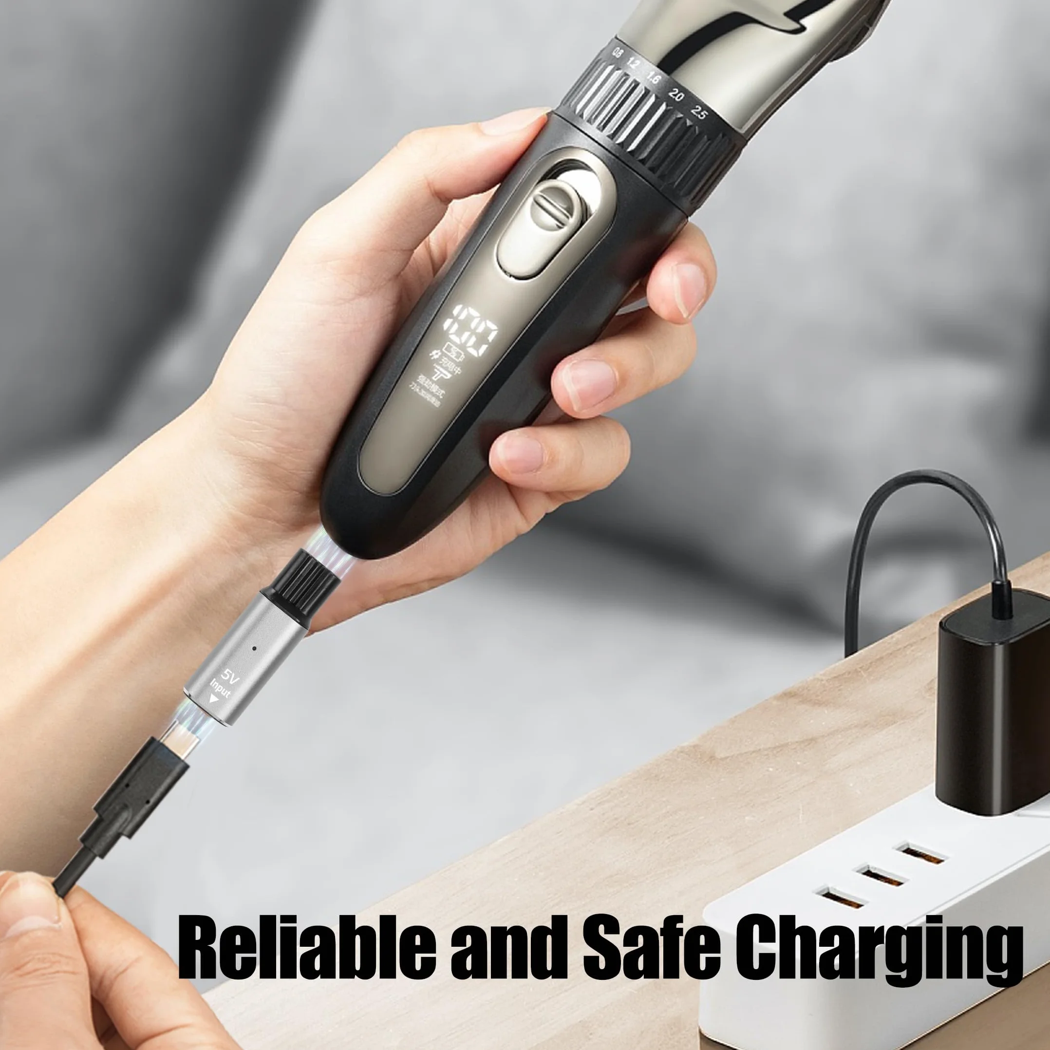 YAODHAOD Kompatybilna z Oneblade ładowarka PD, adapter 5 V, 8 V, 15 V, kompatybilna z Philips Norelco Oneblade QP2520, QP2515, QP2620, A00390, HQ850, QP2530, konwerter USB-C (5V-S1113)