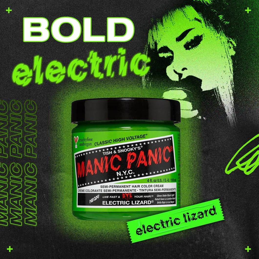Manic Panic Classic Cream Półtrwała Farba do Włosów, Electric Lizard, 118 ml