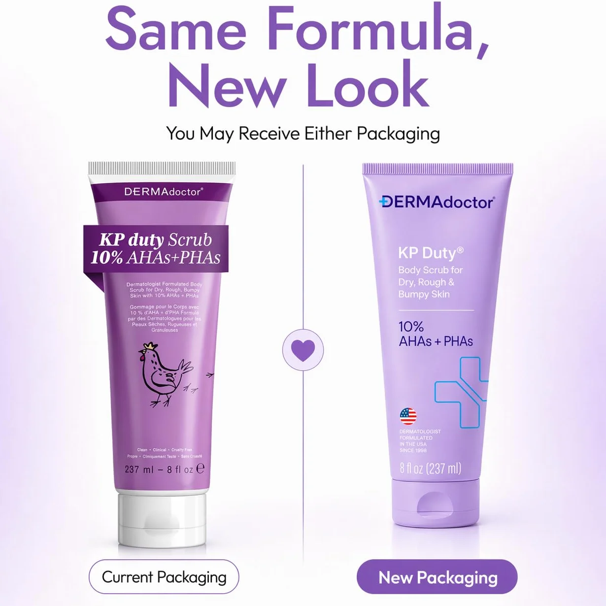 DERMAdoctor KP Duty Body Scrub opracowany dermatologicznie peeling do keratozy Pilaris i suchej, szorstkiej, wyboistej skóry z 10% AHA + PHA (237 ml)
