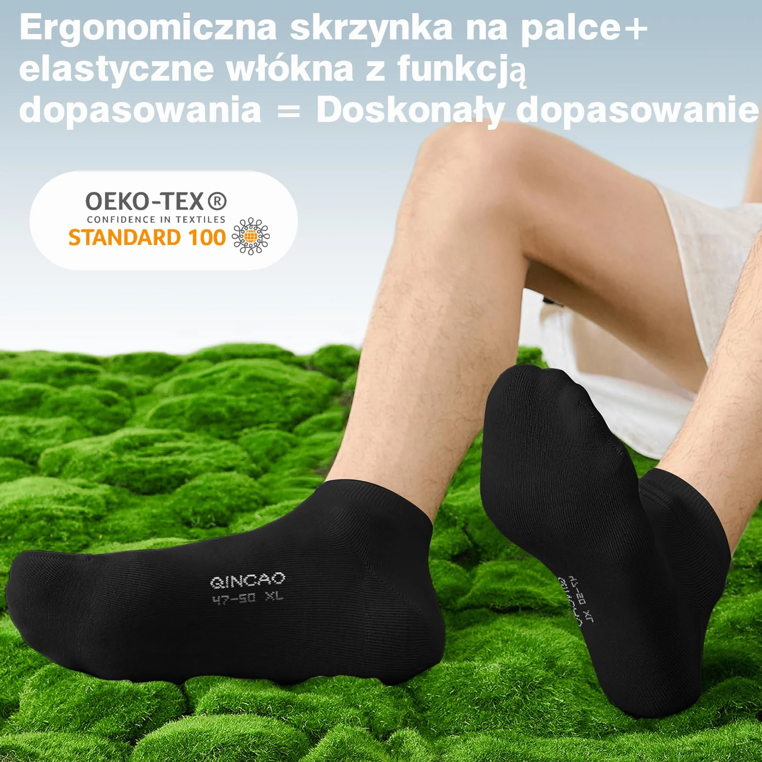 QINCAO Skarpety do trampek Mężczyźni Kobiety 6/10 par Pół-skarpetki Ćwierć-skarpety Bawełniane Unisex Krótkie Skarpety