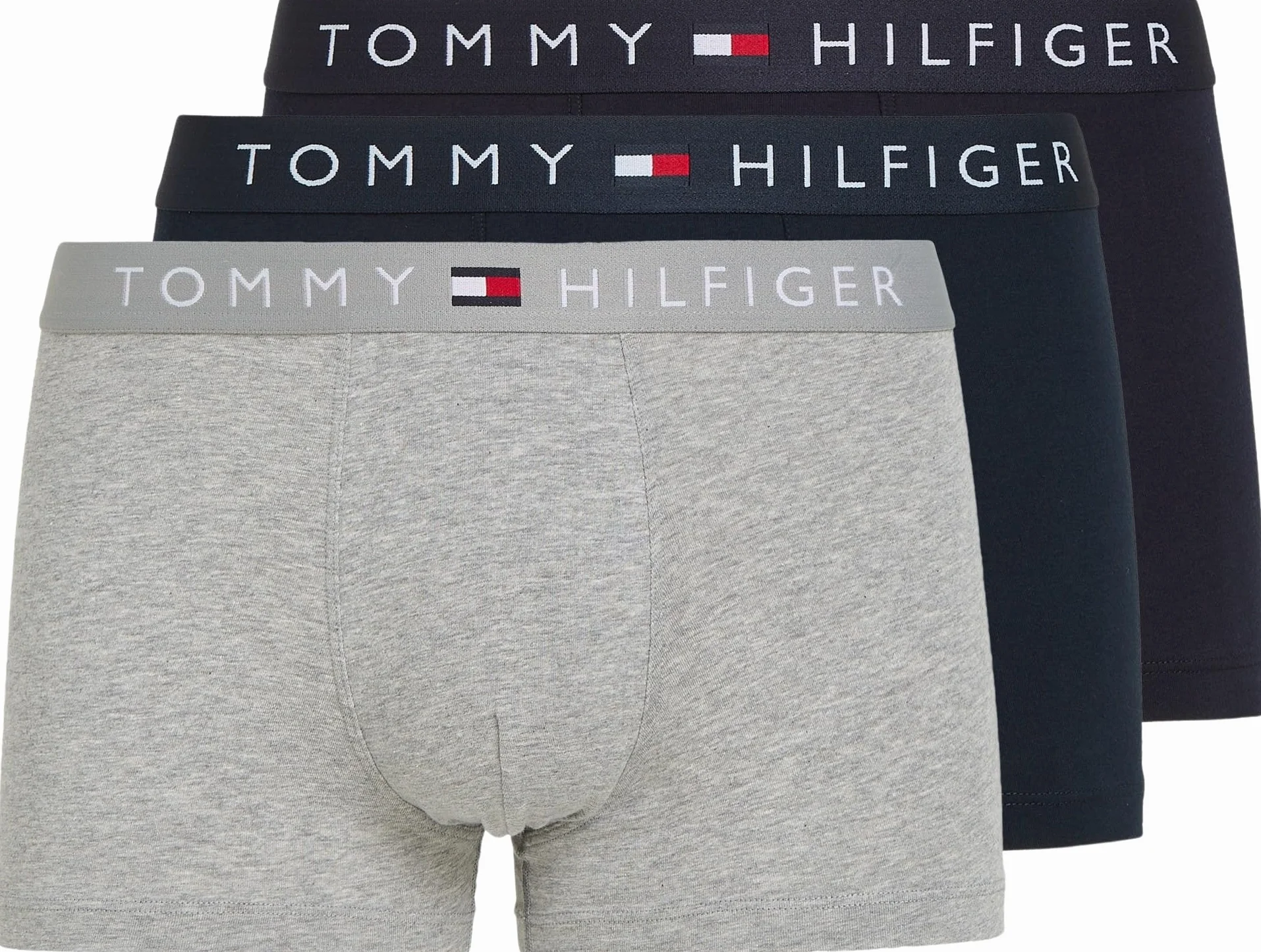 Tommy Hilfiger Męski bagażnik (3 sztuki), Czarny (Des Sky/Grey Htr/Des Sky), M