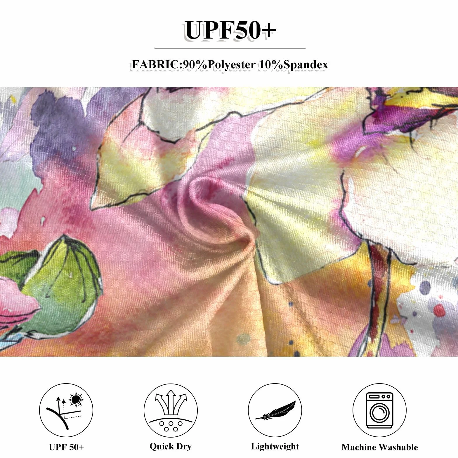 linqin Damskie koszulki Rashguard UPF 50+ z długim rękawem do pływania