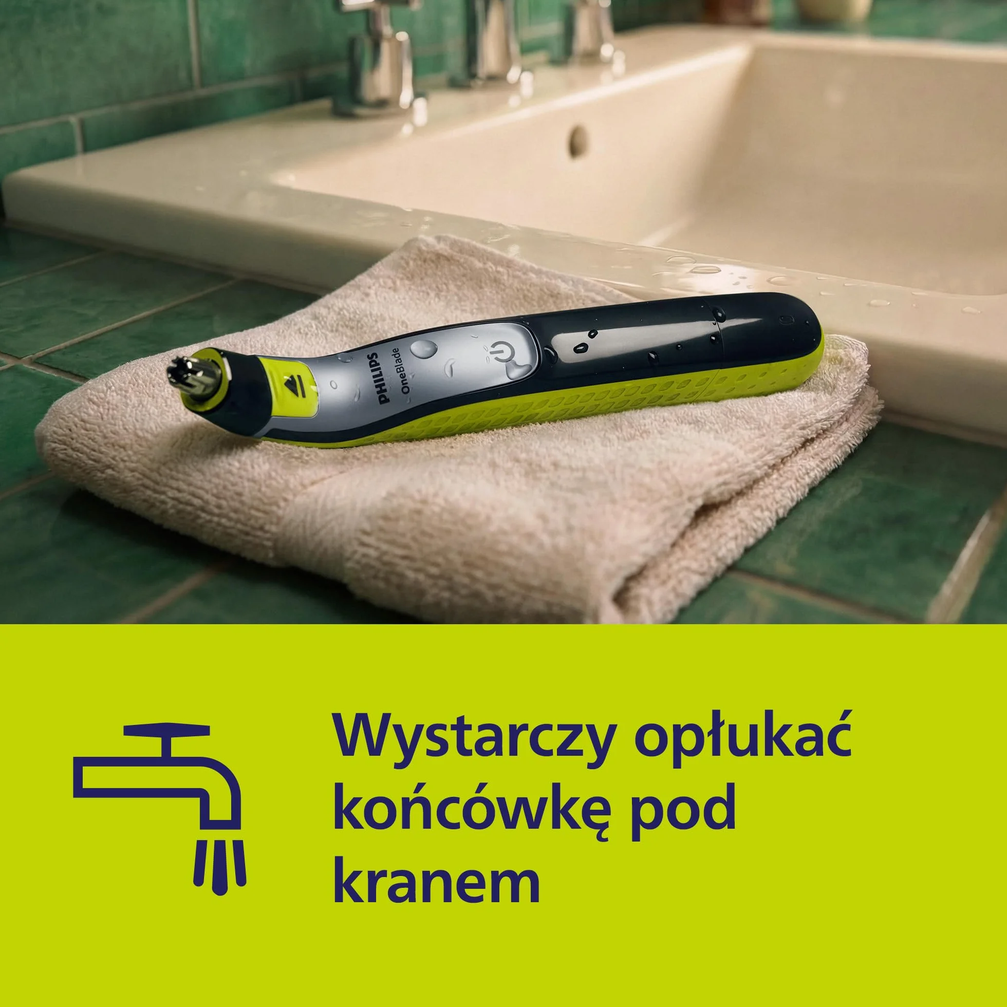 Nasadka trymera do nosa Philips OneBlade, kompatybilna ze wszystkimi uchwytami OneBlade, model QI100/50