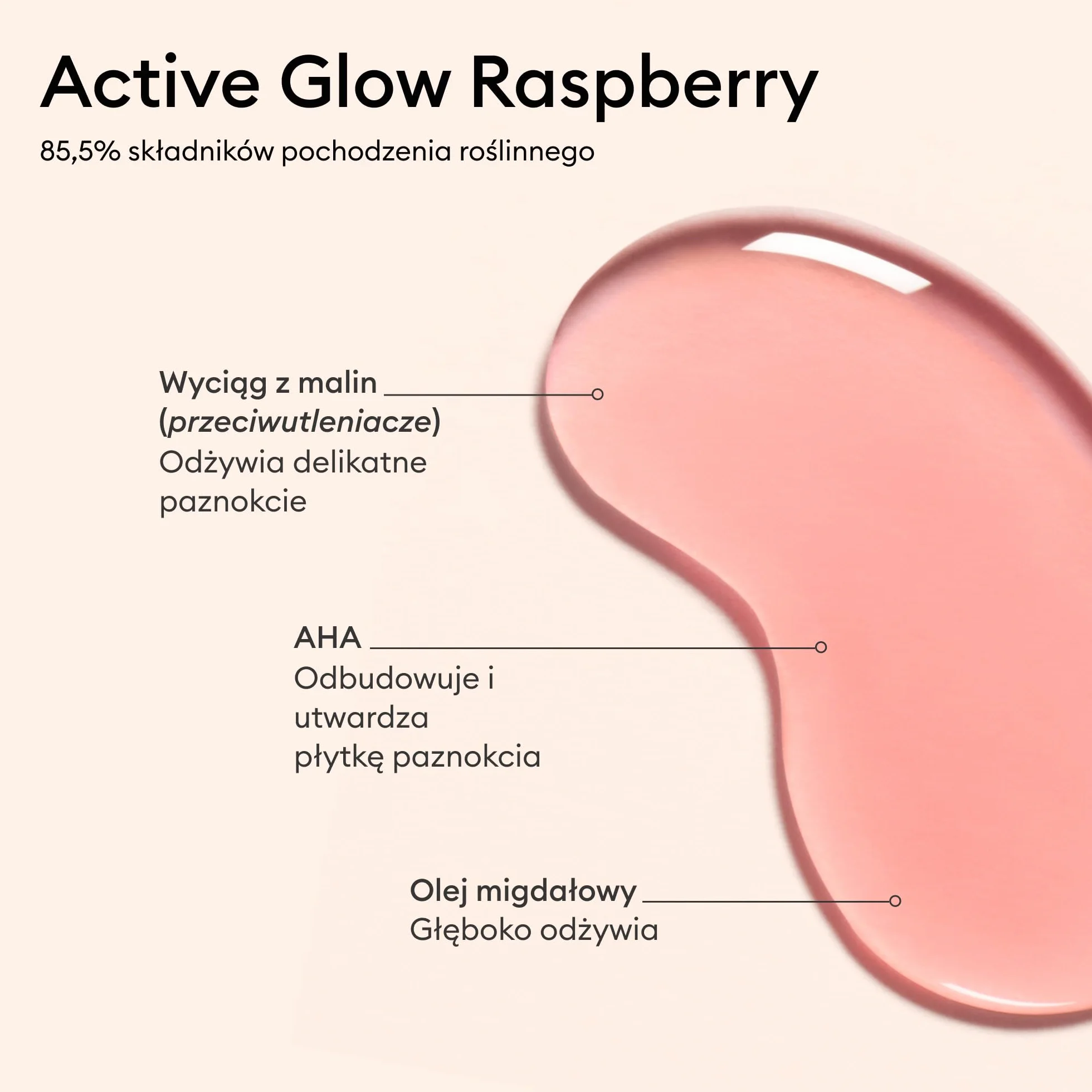 Zestaw upominkowy Manucurist Active Glow Raspberry + olejek zielony – zawiera: 1 lakier do paznokci do pielęgnacji i makijażu, 1 olejek do skórek, 1 bezpłatny mini pilniczek do paznokci – prezenty świ