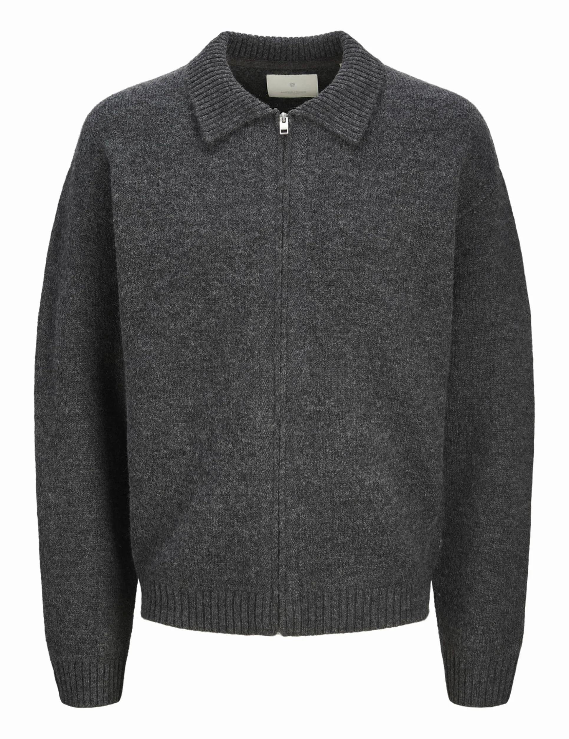 JPRCCFOX Knit Zip Cardigan, ciemnoszary melanż, M