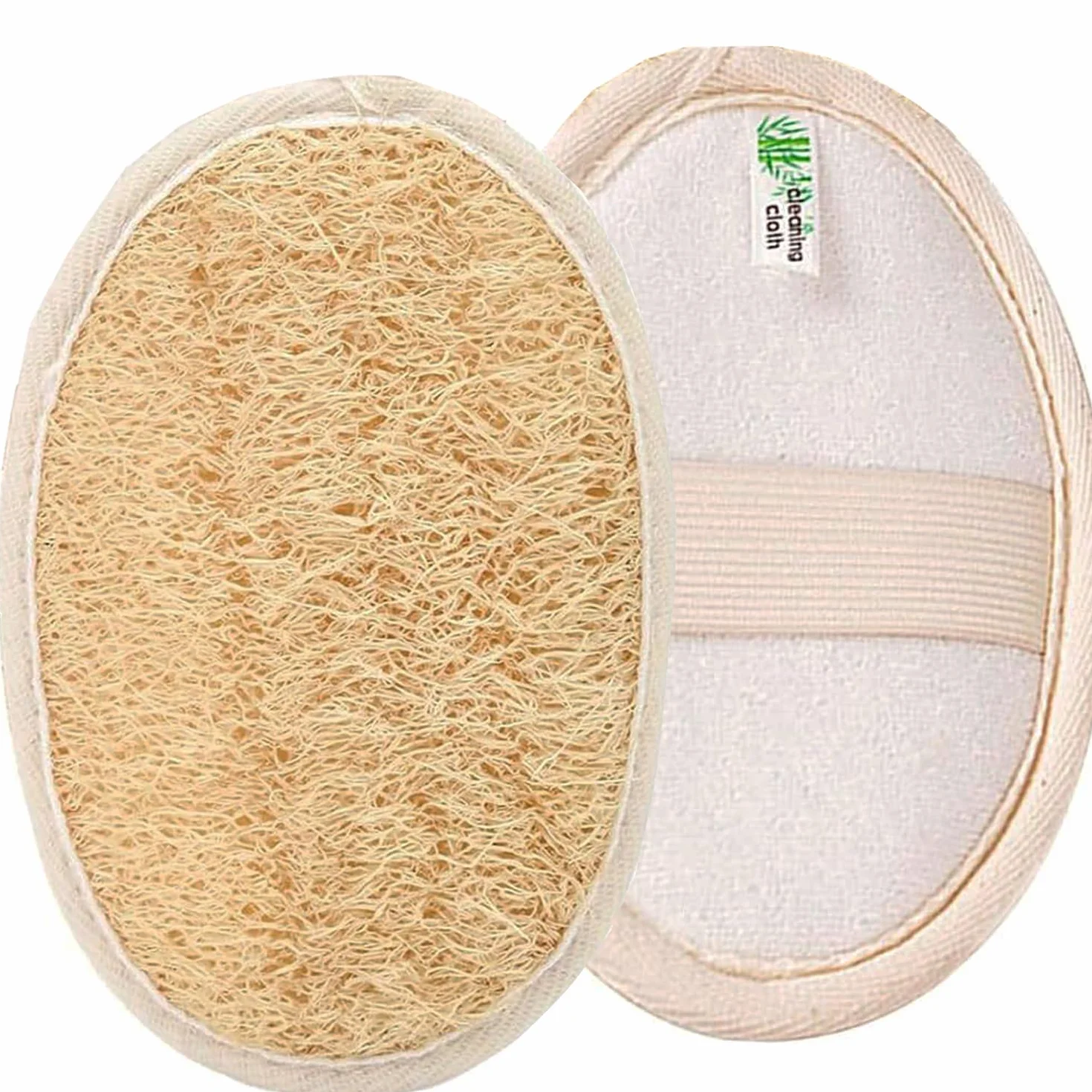 2 sztuki naturalnej gąbki Loofah peeling do ciała, przyjazna dla środowiska i biodegradowalna gąbka pod prysznic, loofah dla kobiet i mężczyzn