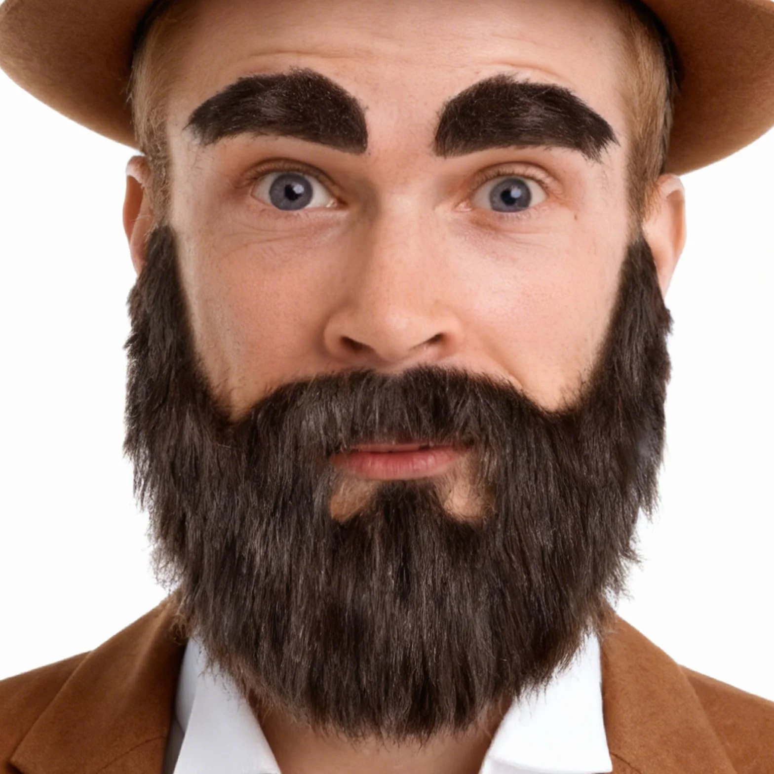 Zestaw do brwi i wąsów, samoprzylepne, sztuczne brwi, brązowe, sztuczne brody, realistyczne akcesoria do cosplay, na imprezę tematyczną, Boże Narodzenie i Halloween