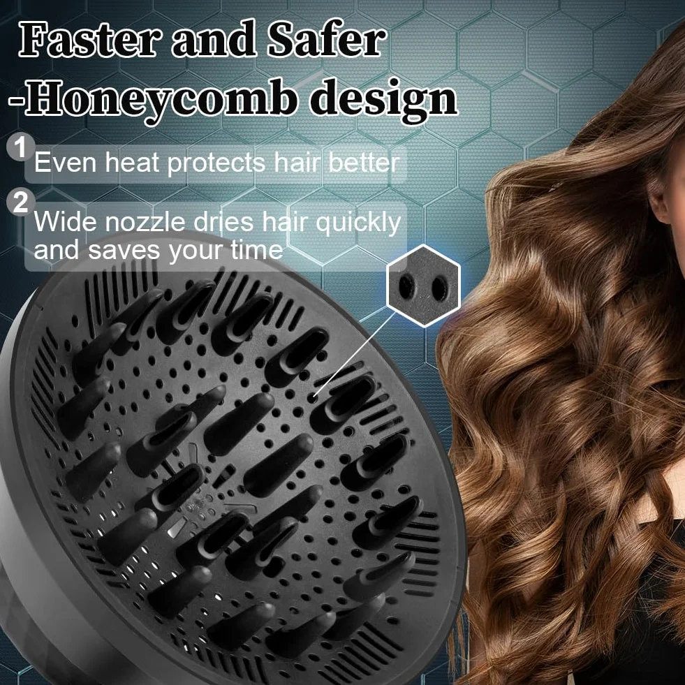 Flintronic Uniwersalny dyfuzor do włosów, nasadka dyfuzora do suszarki do włosów, składany dyfuzor suszarki do włosów kręconych, falowanych i naturalnych, odpowiedni do suszarek do włosów od 4,3 do