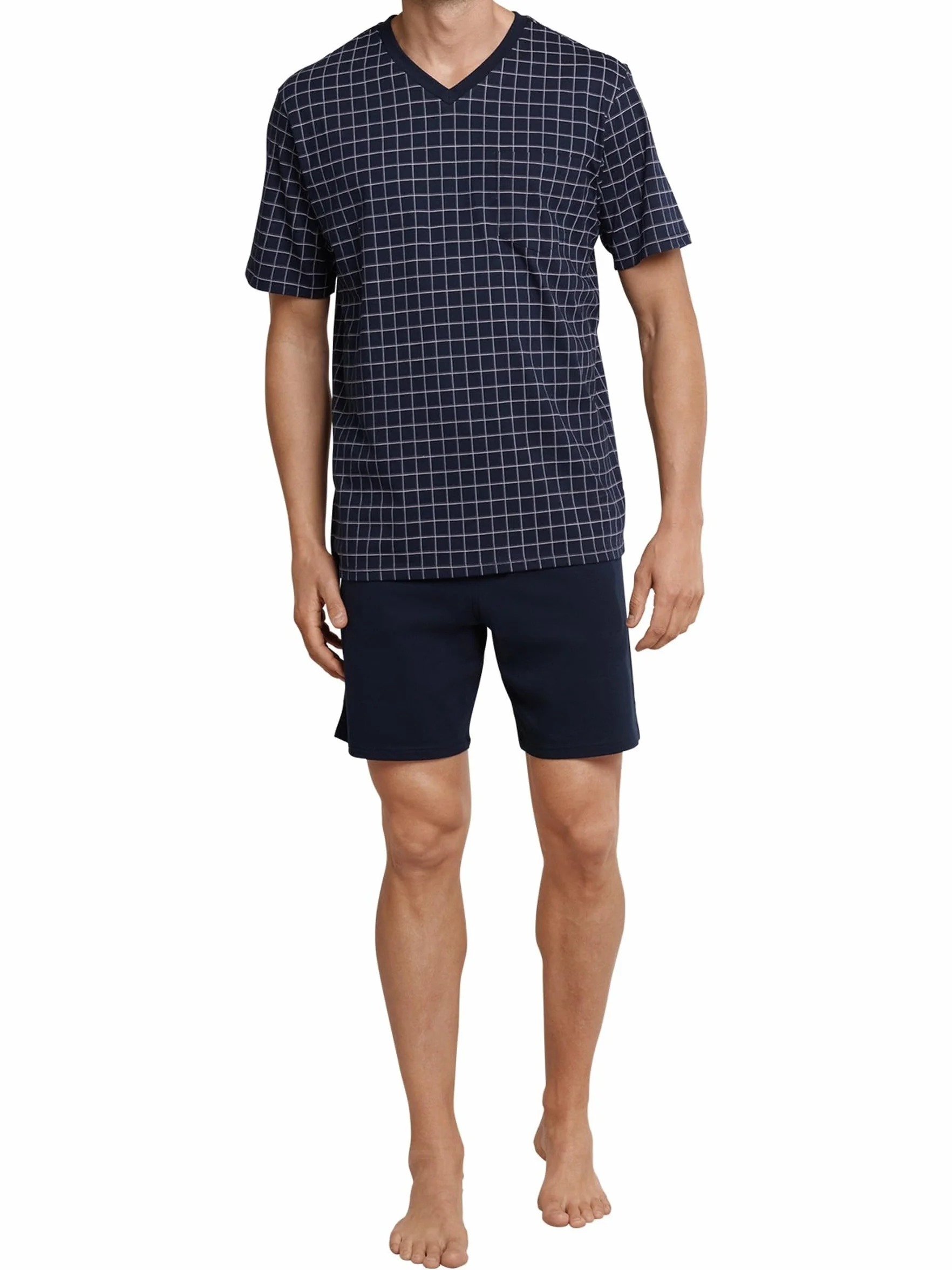 Schiesser Herren Schlafanzug kurz V-Auschnitt - Nightwear Set
