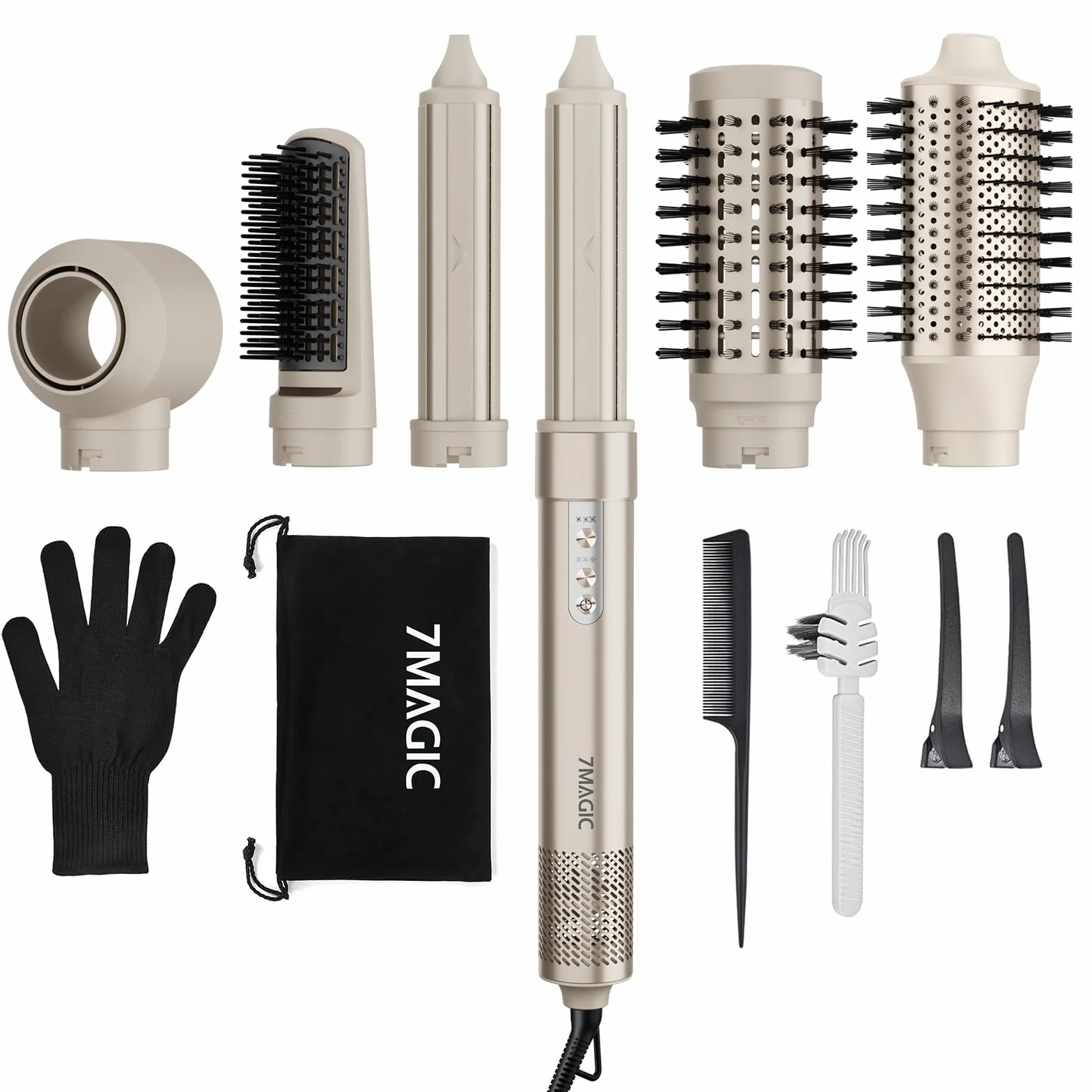 7MAGIC 6 w 1 Airstyler, suszarka jonizująca, 11 000 obr./min, wielofunkcyjna stylizacja włosów, profesjonalna suszarko-lokówka, automatyczna lokówka, na specjalne okazje, podróże, idealny prezent