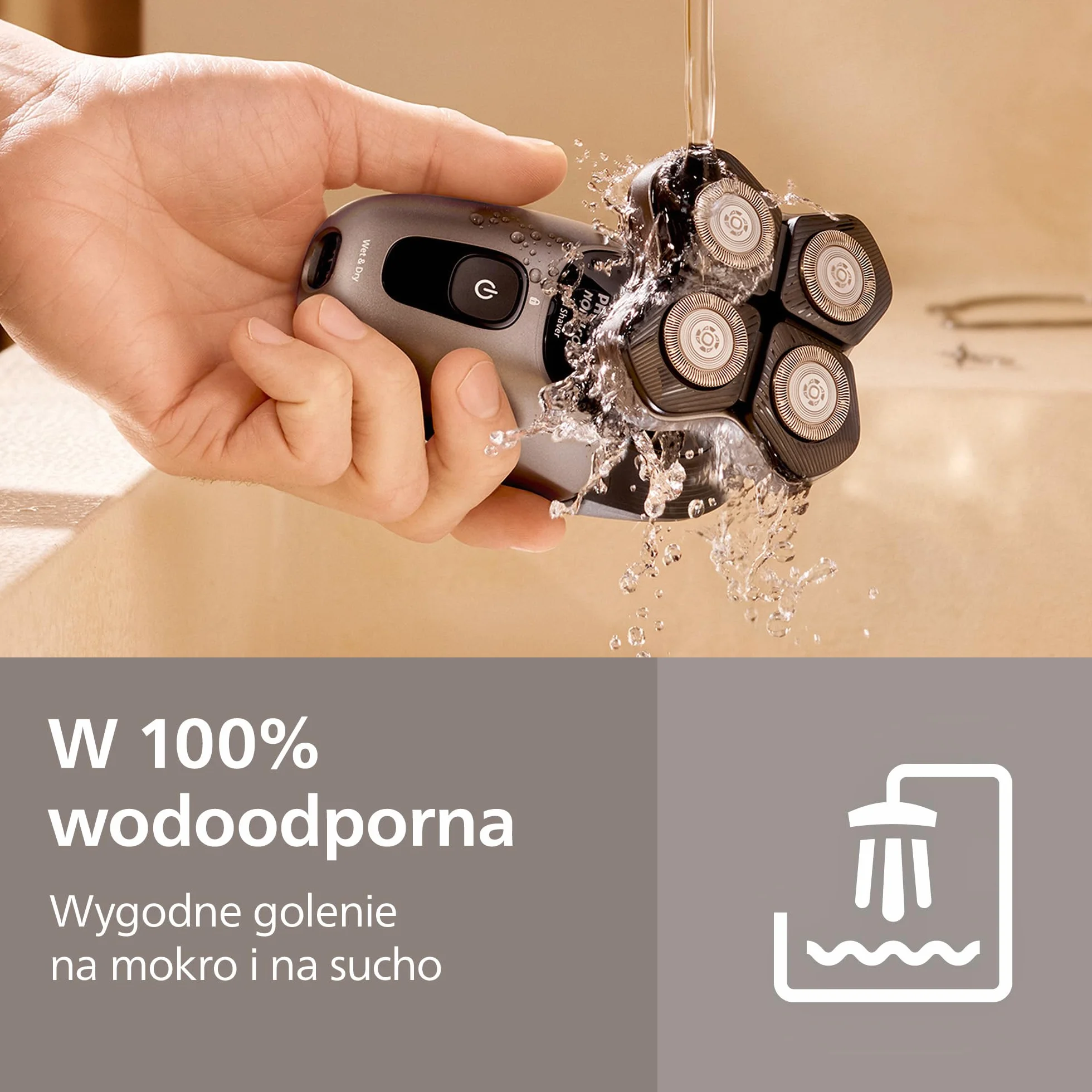 Philips Head Shaver Pro Seria 7000 – Golarka do głowy dla mężczyzn i kobiet, z elastyczną głowicą 360° i ostrzami ComfortCut zapewniającymi dokładne golenie, delikatna dla skóry, model HS7980/15