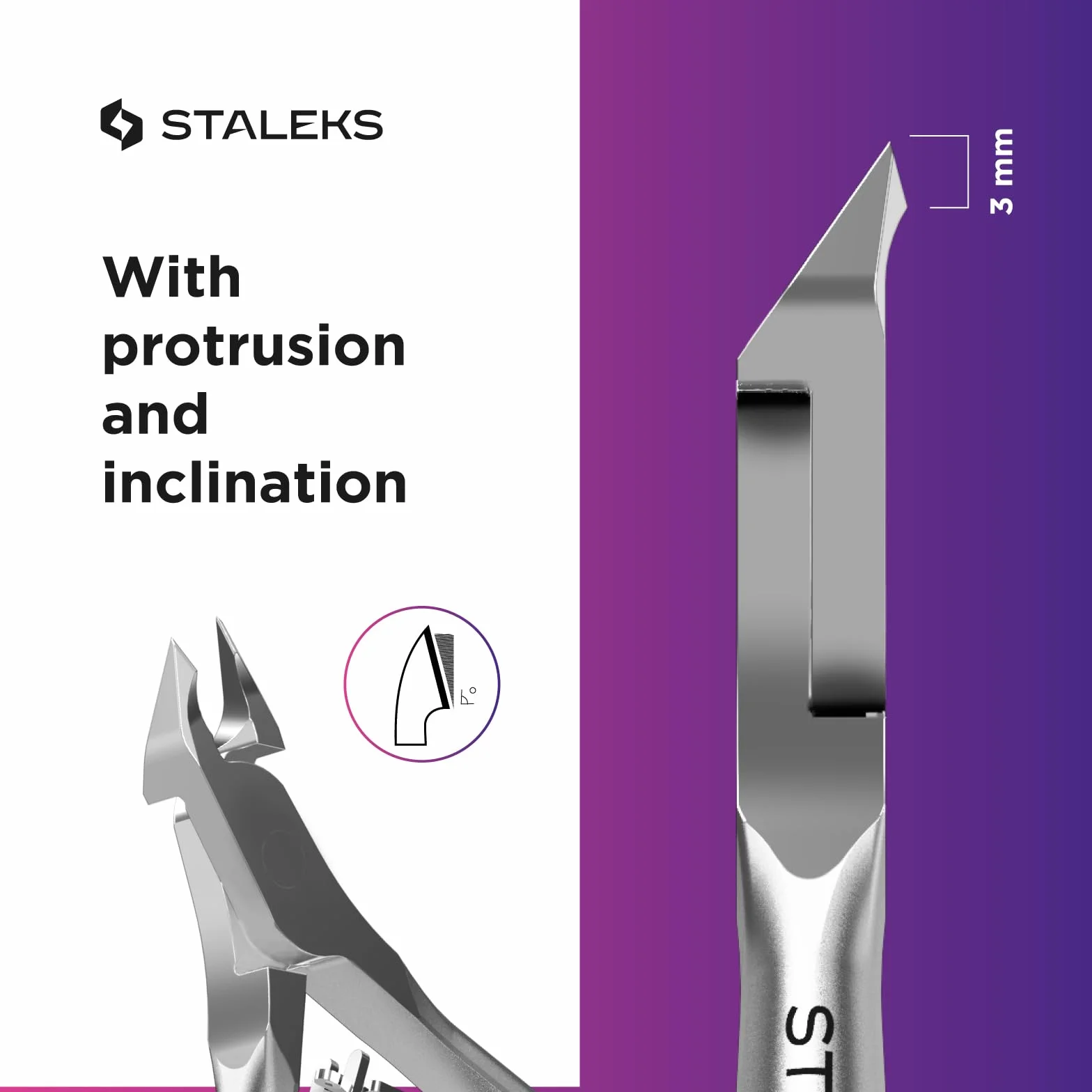STALEKS Profesjonalny zacisk do skórek SMART 31 3 mm