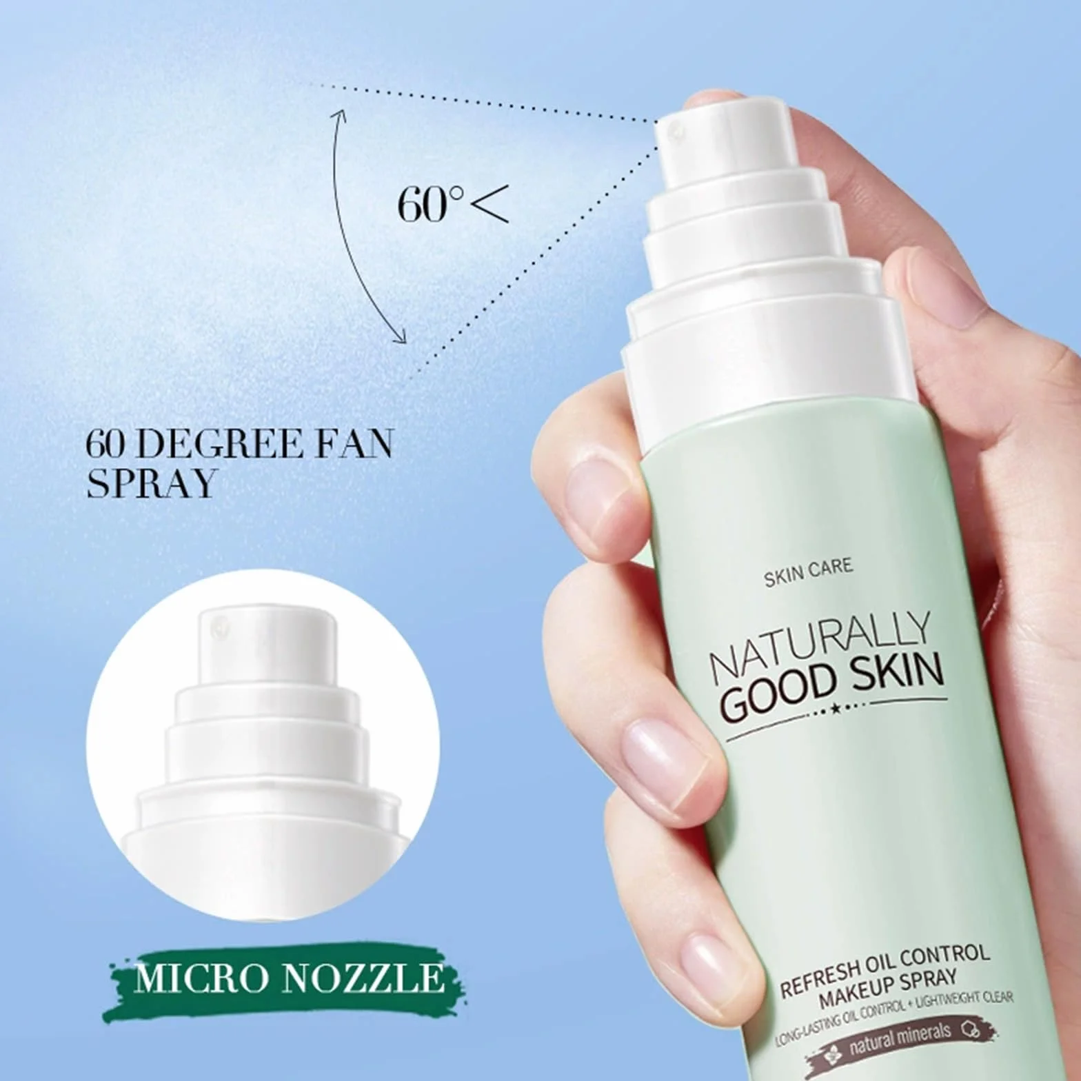 Matujący spray do twarzy długotrwała świeża beztłuszczowa formuła 16h makijaż sucha mieszana i tłusta skóra