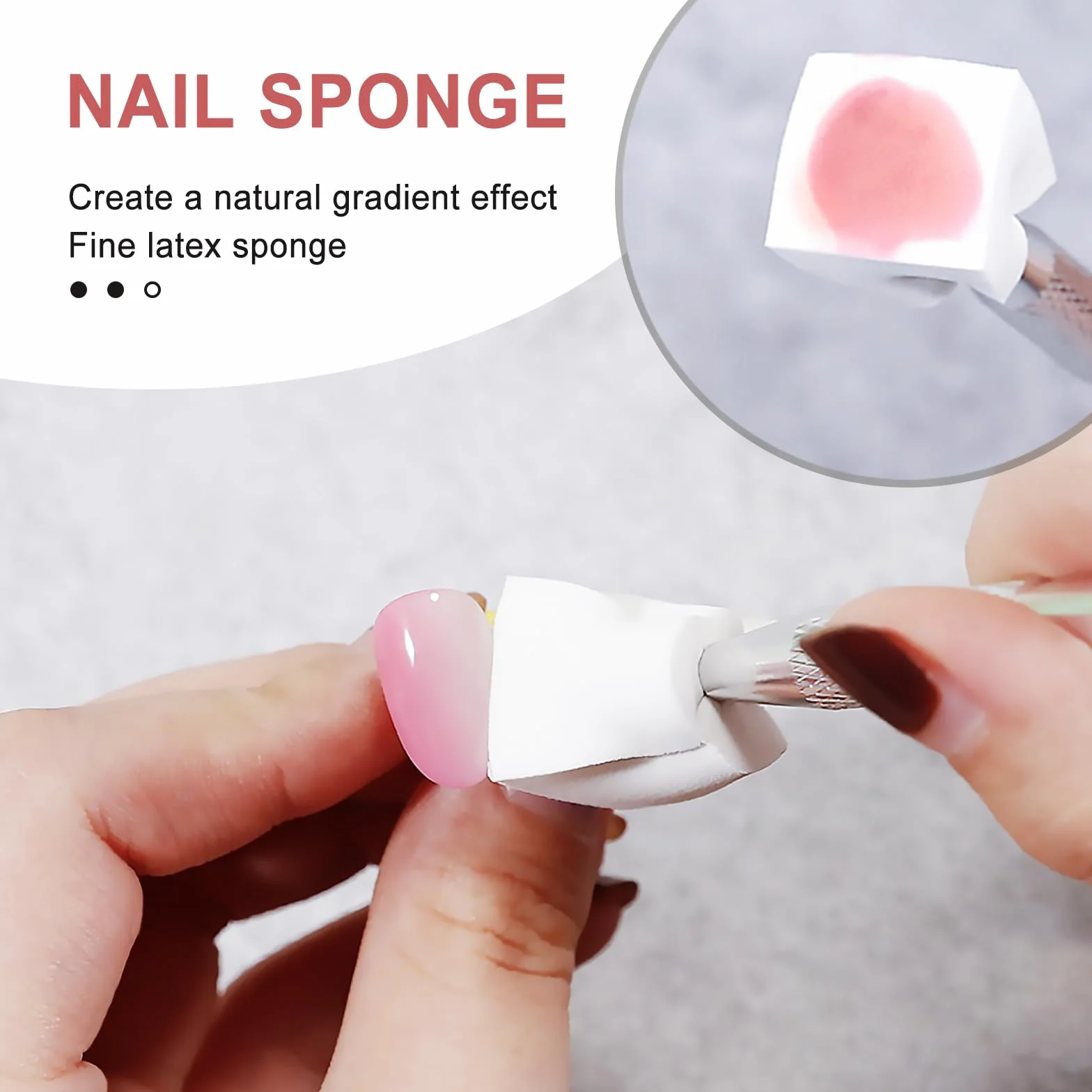 Qufiiry 200 sztuk Nail Art Schwämme mit Metallgreifer, Schwammpinsel, Maniküre Zubehör
