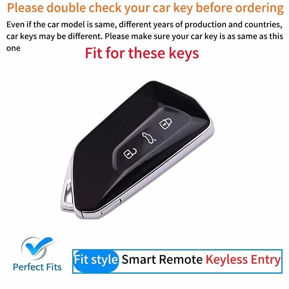 ontto Etui na kluczyki samochodowe, pasuje do Skoda Octavia A8 MK8, Seat, Leon, FR, MK4, Cupra, Formentor, do VW Golf 8 ID.6, etui na klucze, metalowe, z breloczkiem do kluczy