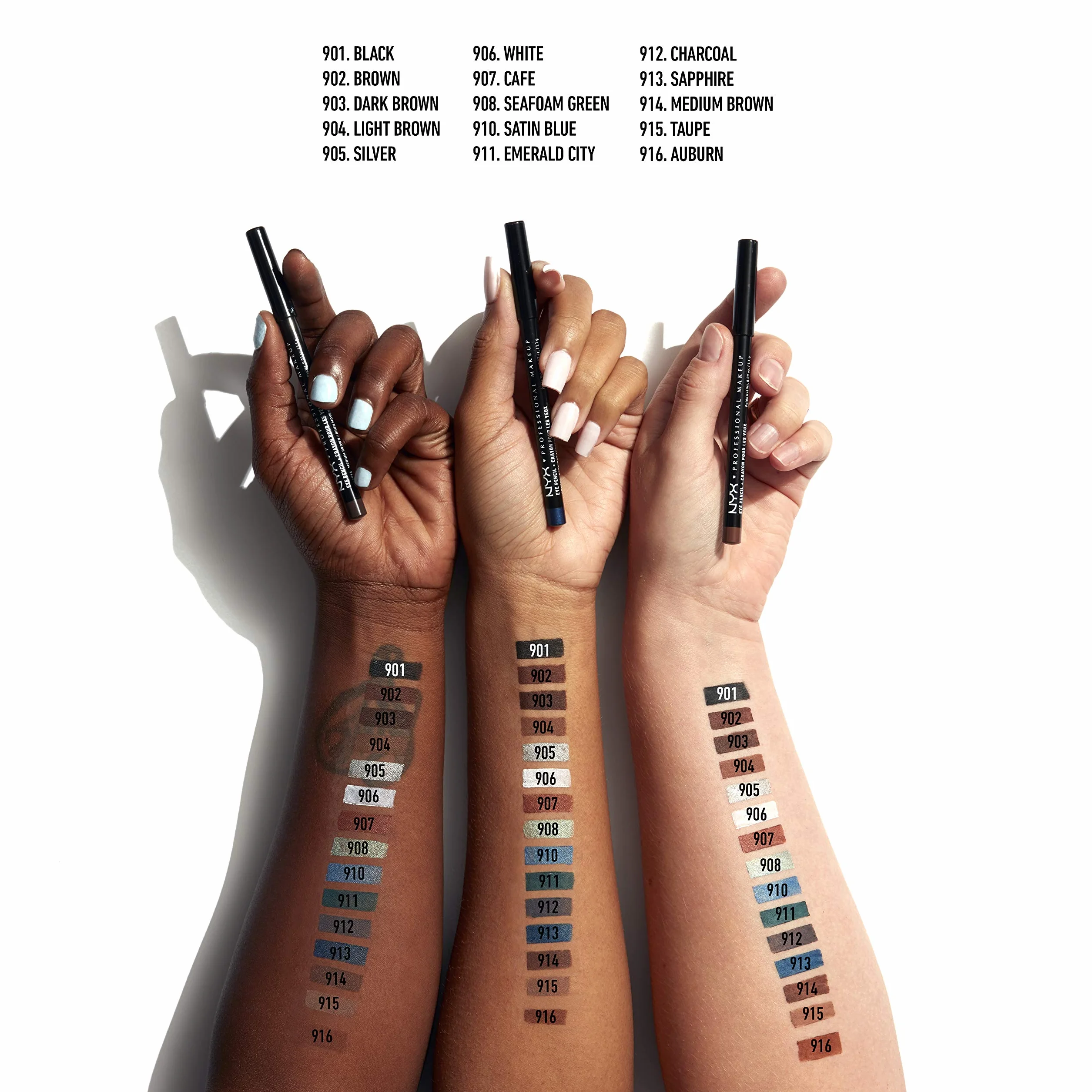 NYX Cosmetics Slim Eye Pencil - węgiel drzewny