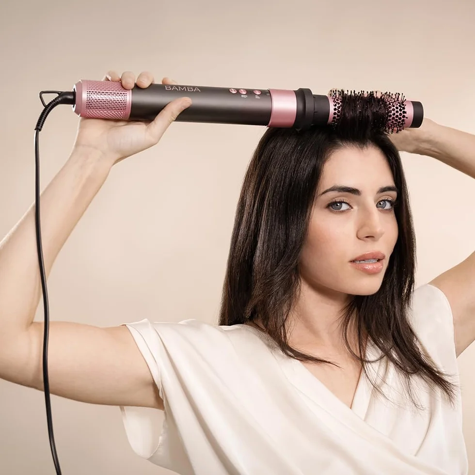 Cecotec - Brosse Soufflante CeramicCare AirGlam Black 1400 W, technologia Coanda, 3 prędkości, 3 temperatury, inteligentna kontrola ciepła, 110 000 obr./min