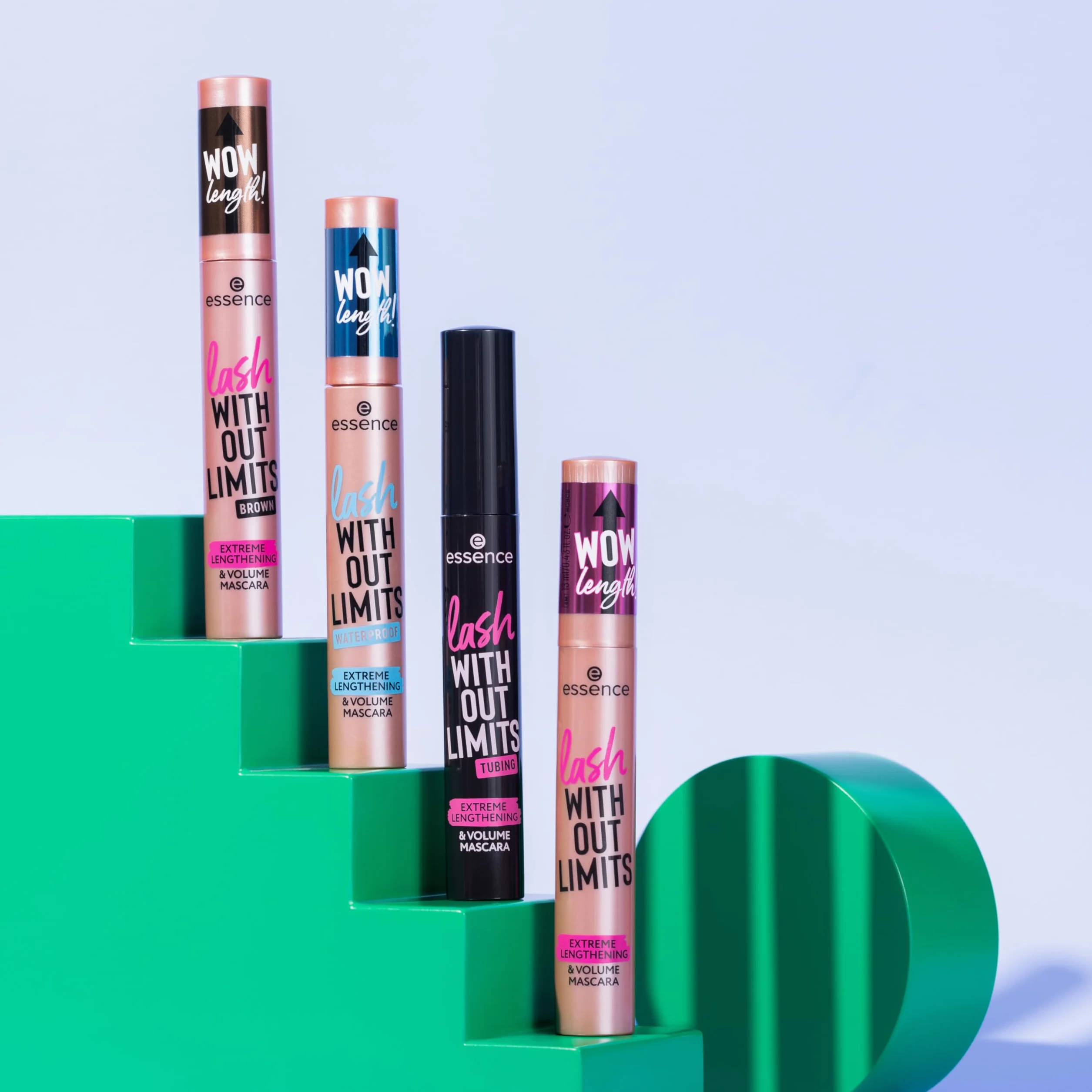 essence Wodoodporna maskara wydłużająca i pogrubiająca do rzęs lash WITHOUT LIMITS WATERPROOF EXTREME LENGTHENING & VOLUME, długotrwały, zwiększenie objętości, intensywnie czarny, wydłużanie (13ml)
