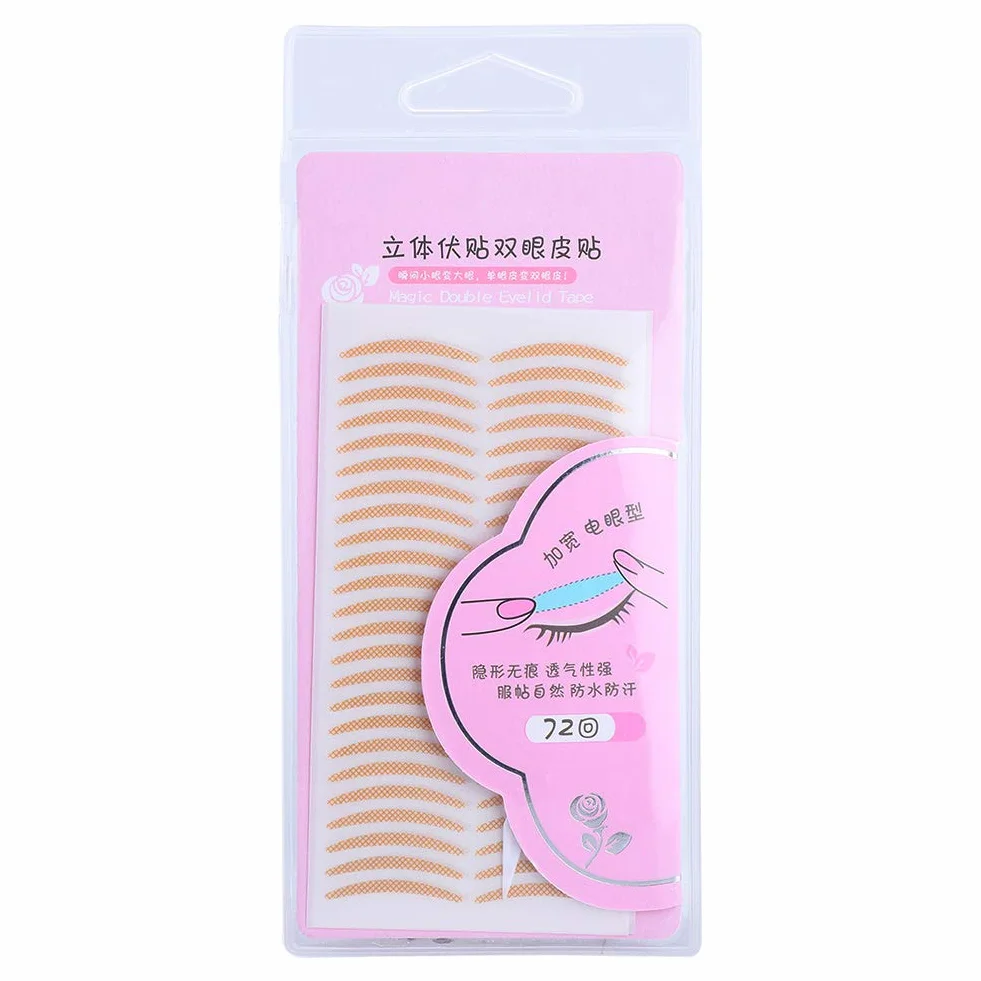 Invisible Double Eyelid Tape, narzędzie do makijażu niewidocznych naklejek na powieki o doskonałej lepkości - wygodna i oddychająca - na zakryte, obwisłe, nierówne lub mono powieki - duże i