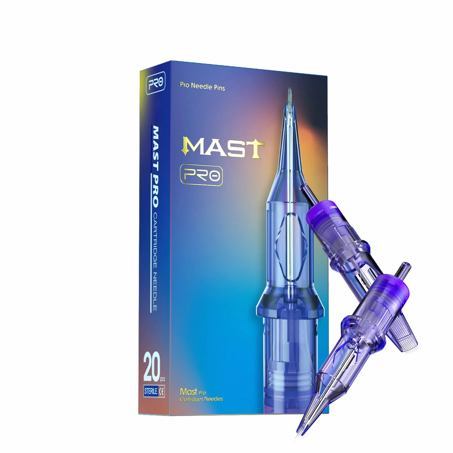 Mast Pro Tattoo Cartridge Needles 20Pieces #12 0.35 1203RL Standard Round Liner Microblading Tattoo Needle Cartridge for Tattoo Machine Pen
