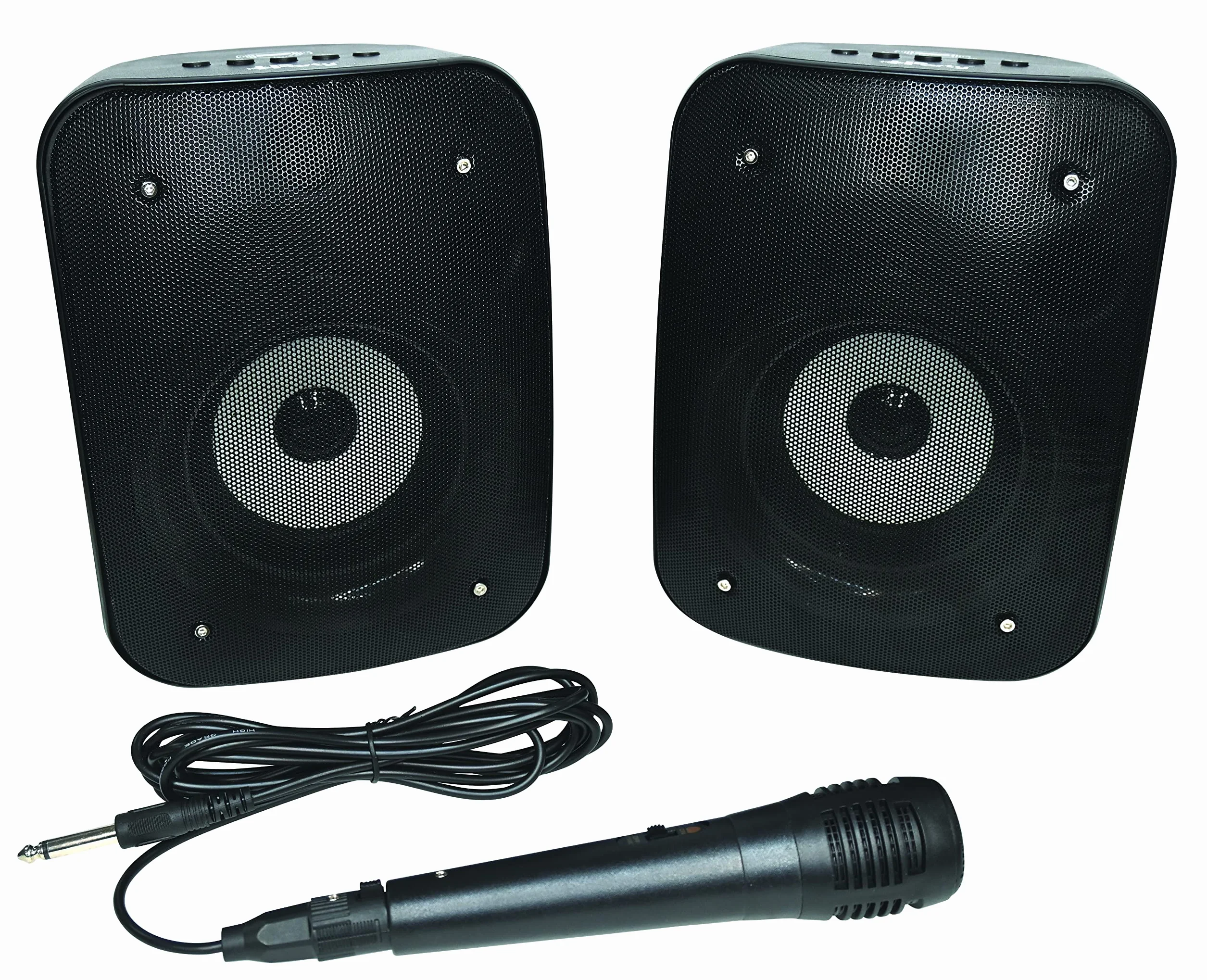 Lexibook BTS500Z Iparty-2 Głośnik Stereo, z Mikrofonem, Świecący, 3 Godziny Pracy Baterii, Bluetooth 5.0, Szary