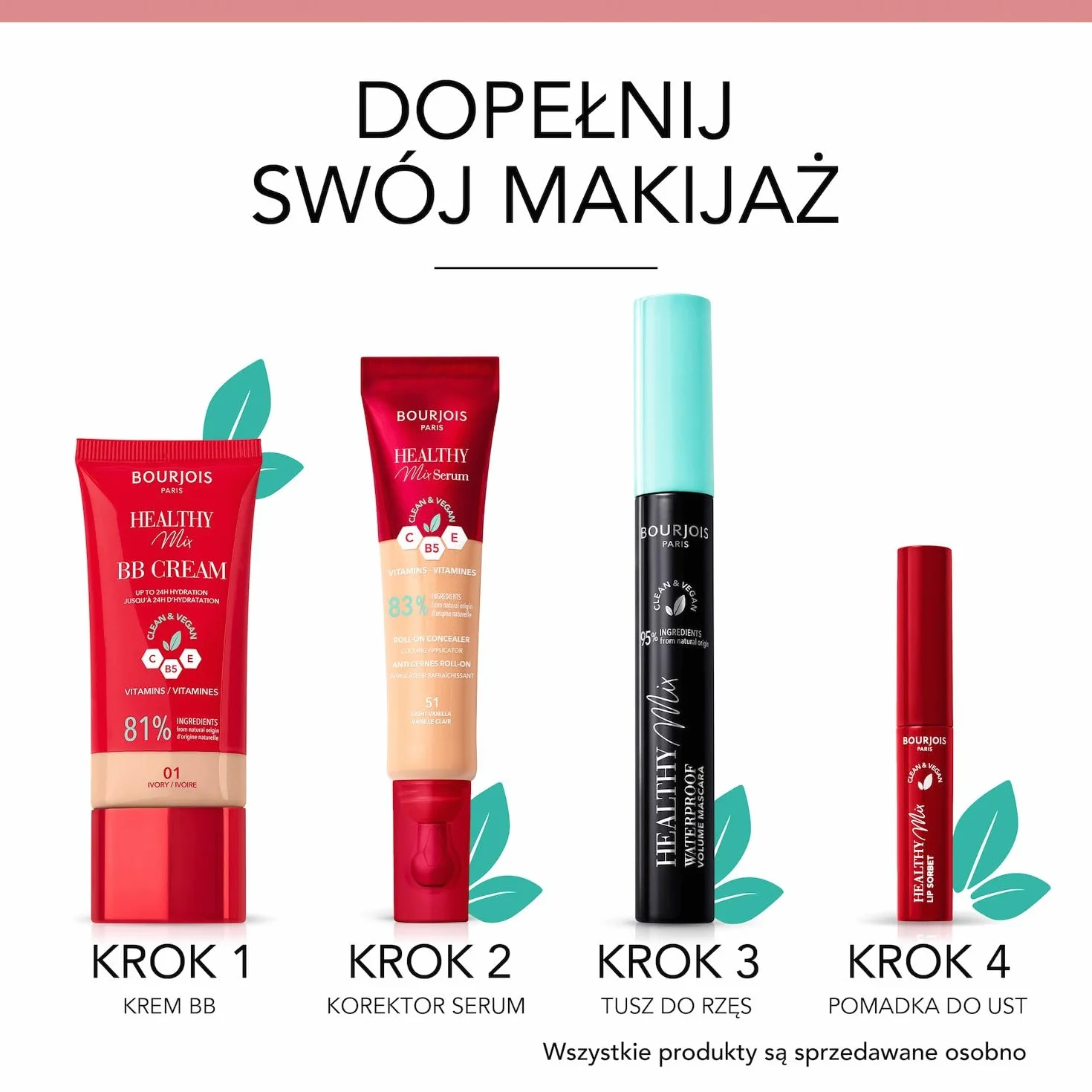 Bourjois Healthy Mix kryjący krem BB z kompleksem witamin C, E i B5 nr 01 Ivory, 30 ml