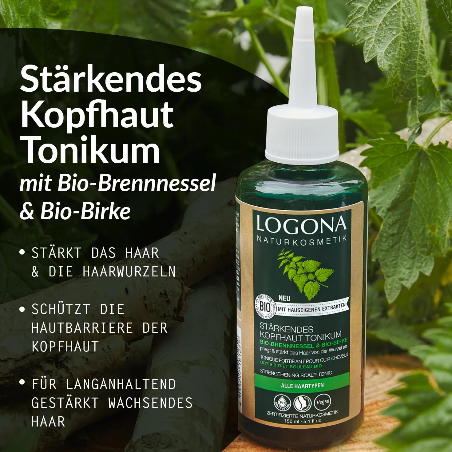 LOGONA Tonico Capilar Fortalecedor Cuero produkt do pielęgnacji włosów 150 ml