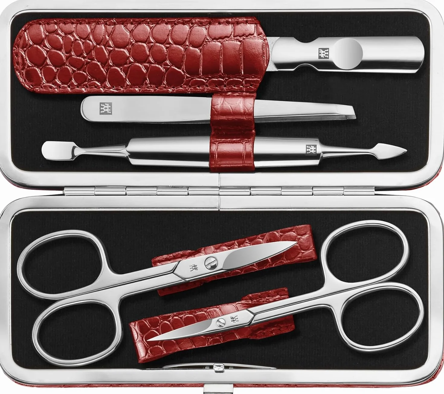 ZWILLING Zestaw do manicure 5 części polerowana stal nierdzewna czerwony