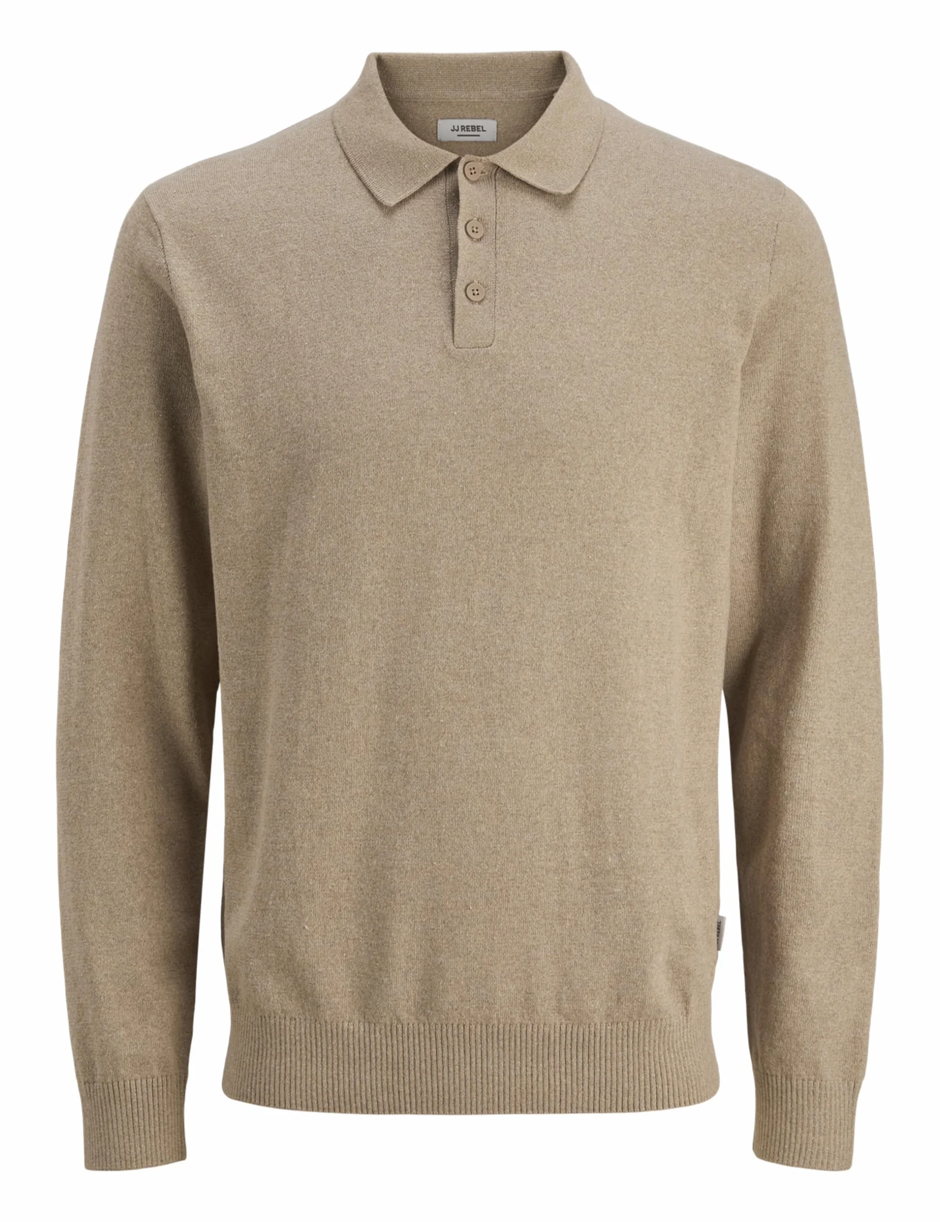 Jrebcallum Knit Polo Neck Ls, Crockery., M