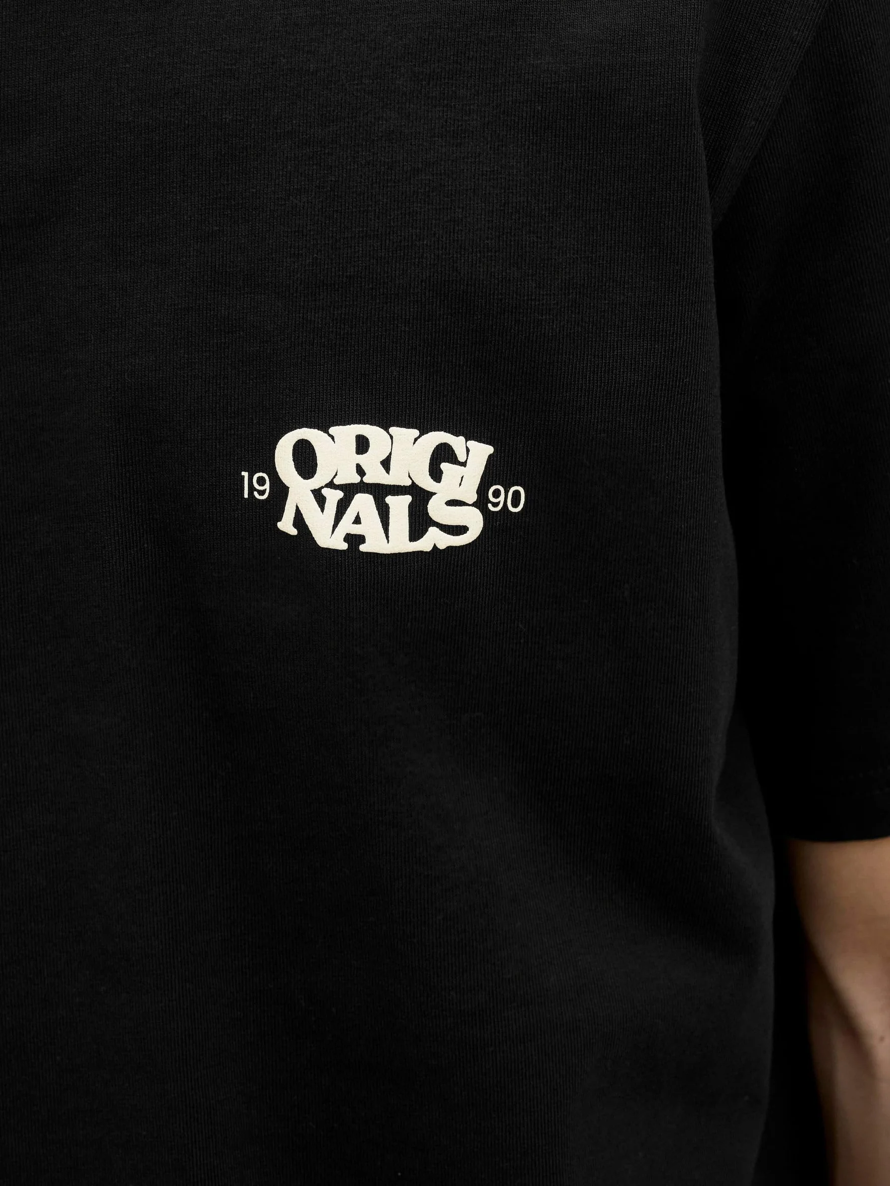 JACK & JONES Męskie Jortavira Type Back Teess Crew Neck Oc25, czarny, L
