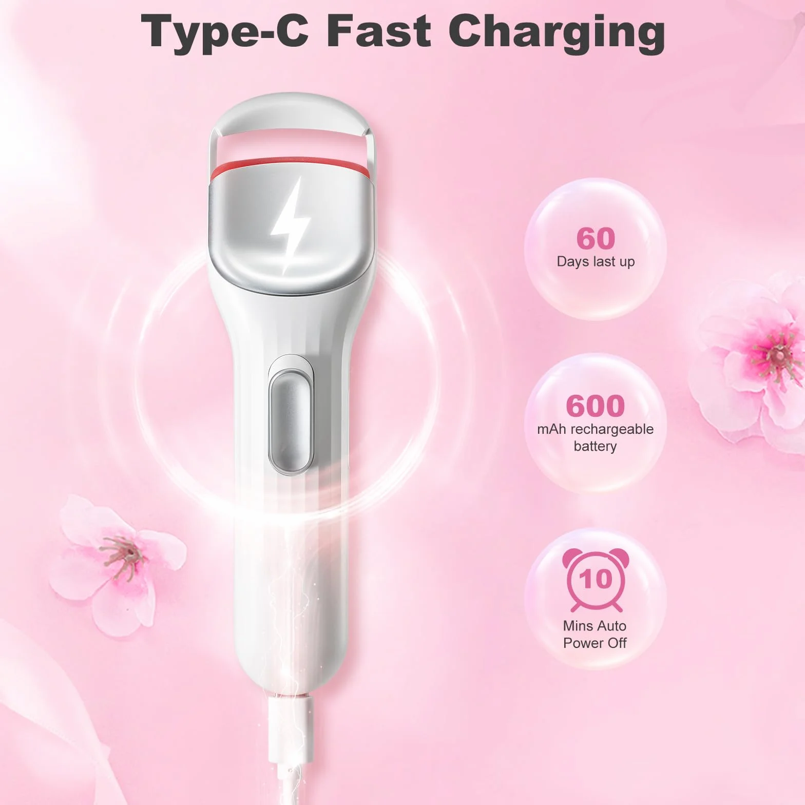 HEBECA Podgrzewana zalotka do rzęs 8 s 600 mAh EC4001