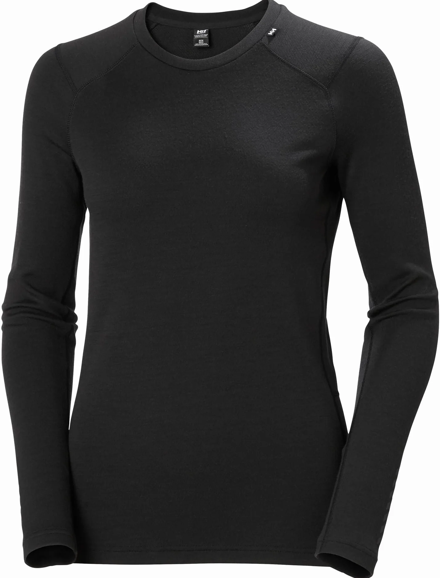 Helly Hansen Damska koszulka Lifa Merino Midweight Crew z długim rękawem, czarna, M