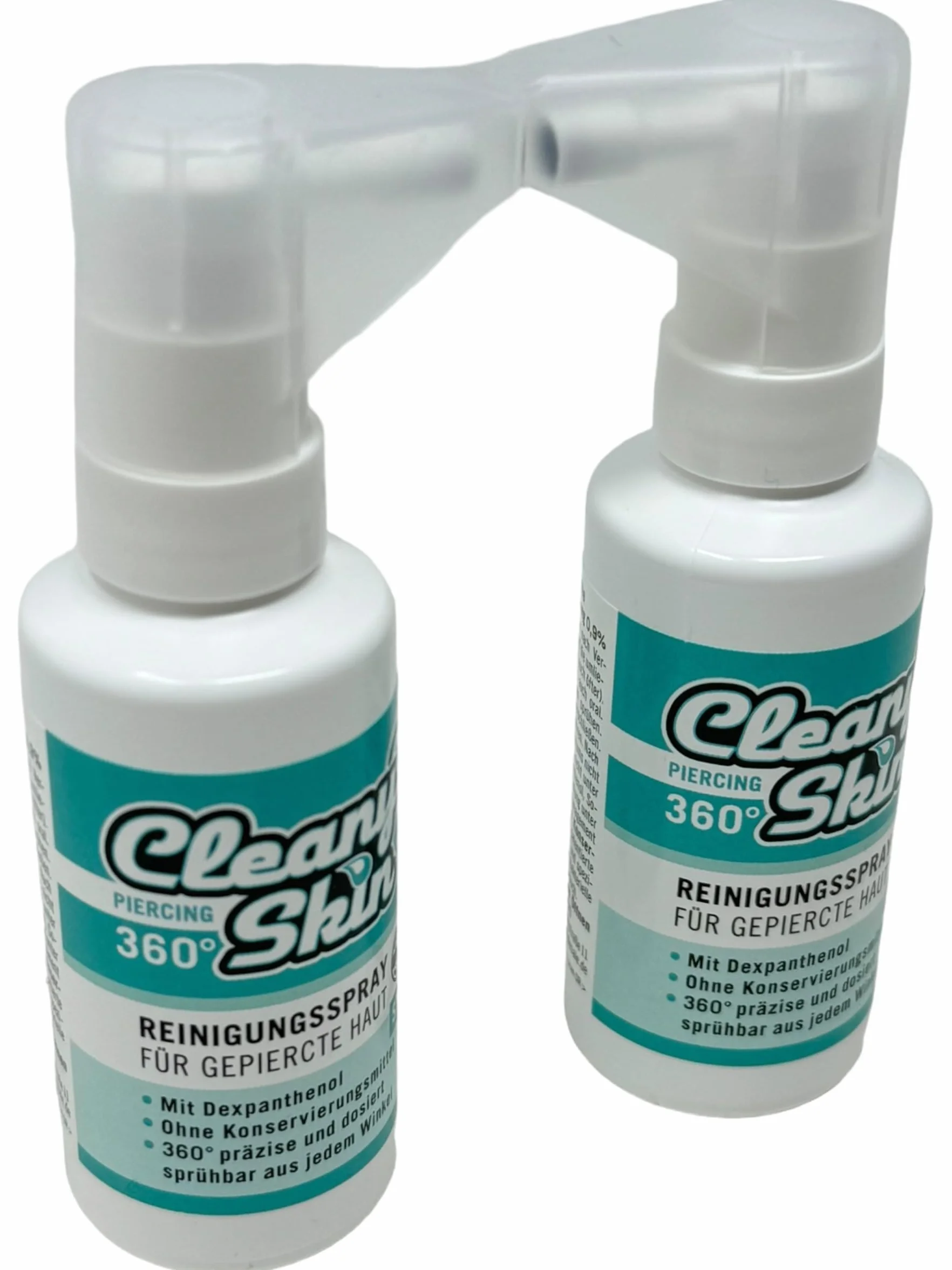 CLEANY SKIN Profi spray do piercingu 2 x 50 ml Piercing Spray do ćwiczeń firmy INKgrafiX – IG69115 – pielęgnacja po pielęgnacji tatuażu, pielęgnacja skóry, maść do pielęgnacji skóry