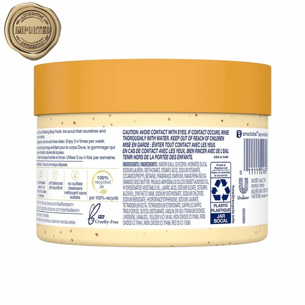 Dove peeling do ciała złuszczający z kruszonymi migdałami i masłem mango 298 g